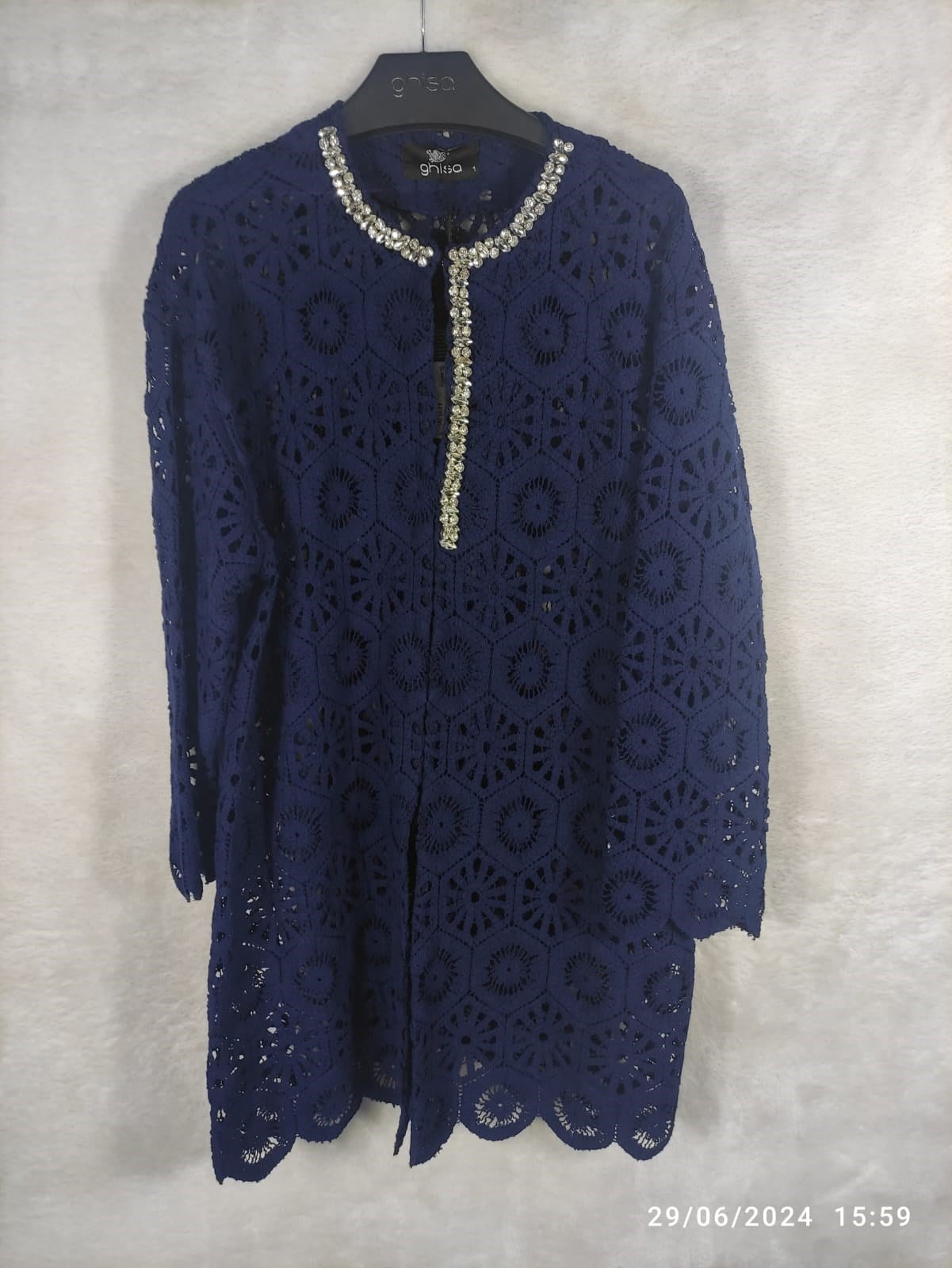 Ghisa Dantel Ceket 3864 - LACİVERT