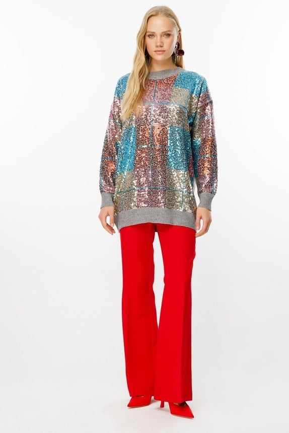 Ghisa Triko Tunik 1443 - GRİ