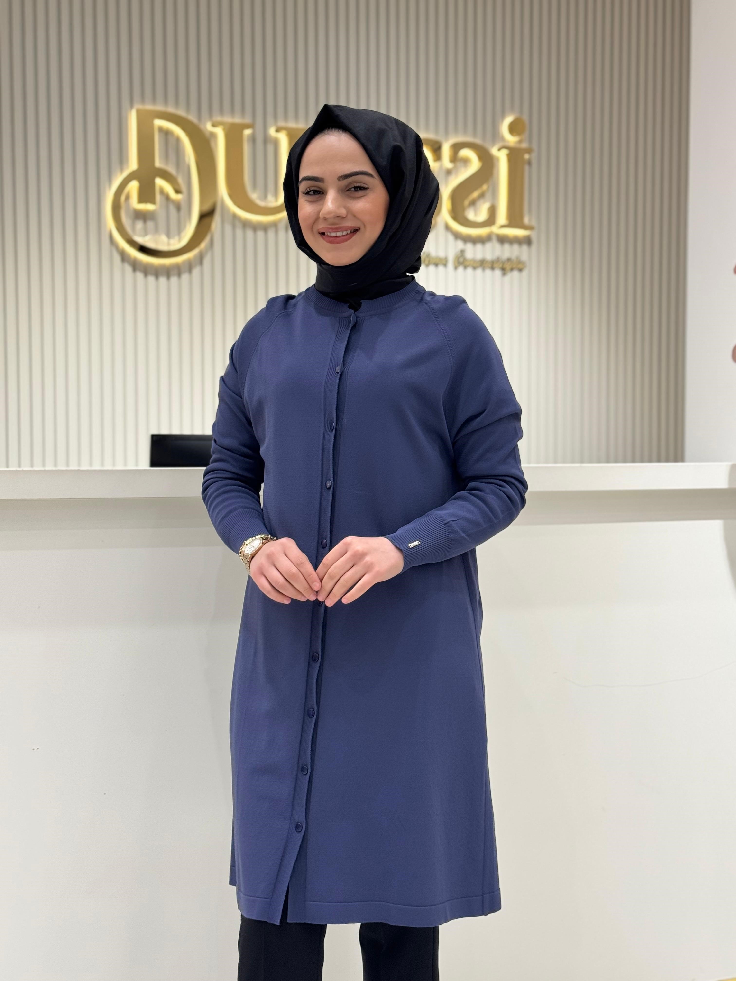 İnvee Hırka 6738 - İNDİGO