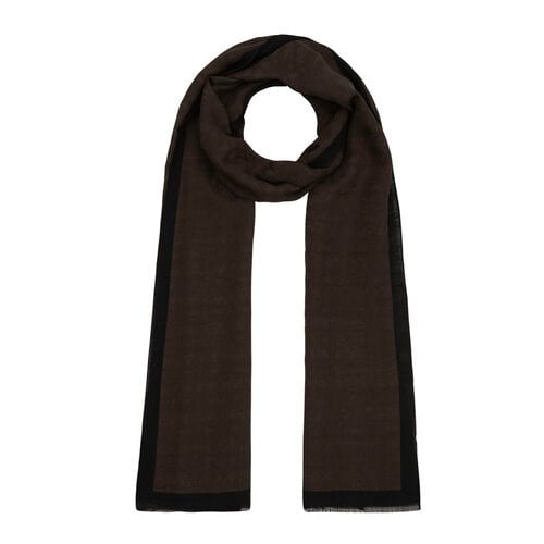 İpekevi Dört Mevsim Kestane Monogram Şal 4356 - KAHVE