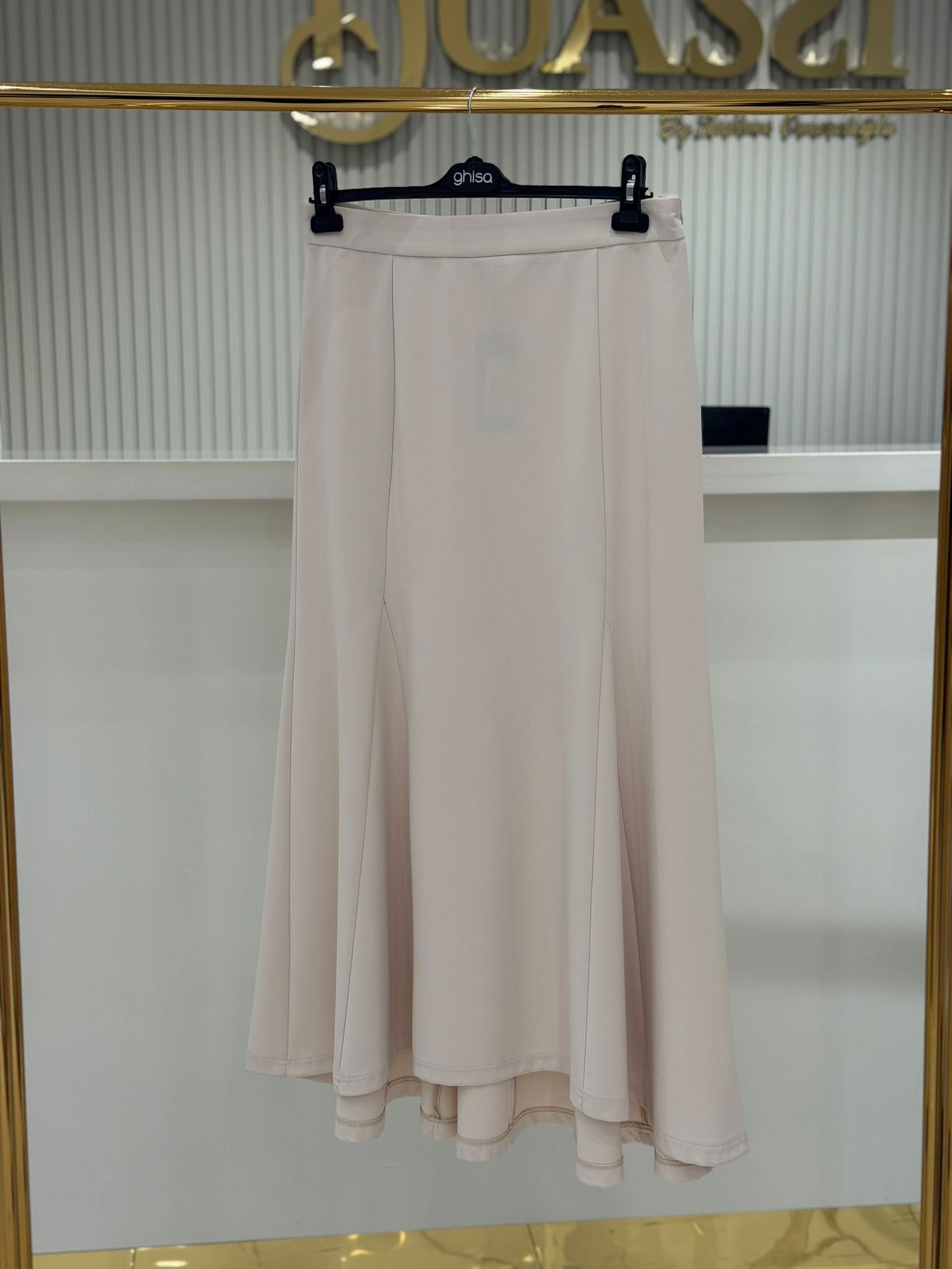 Lena üçgen parçalı etek SZ-5458 TAŞ - TAŞ