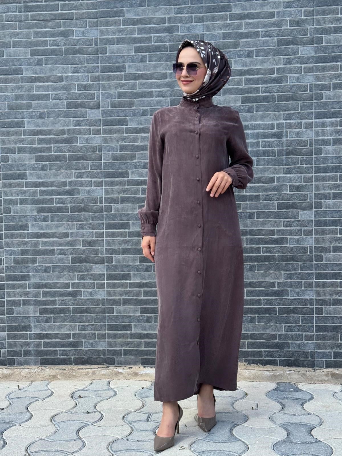 Lisa 5070 Elbise  - KAHVE