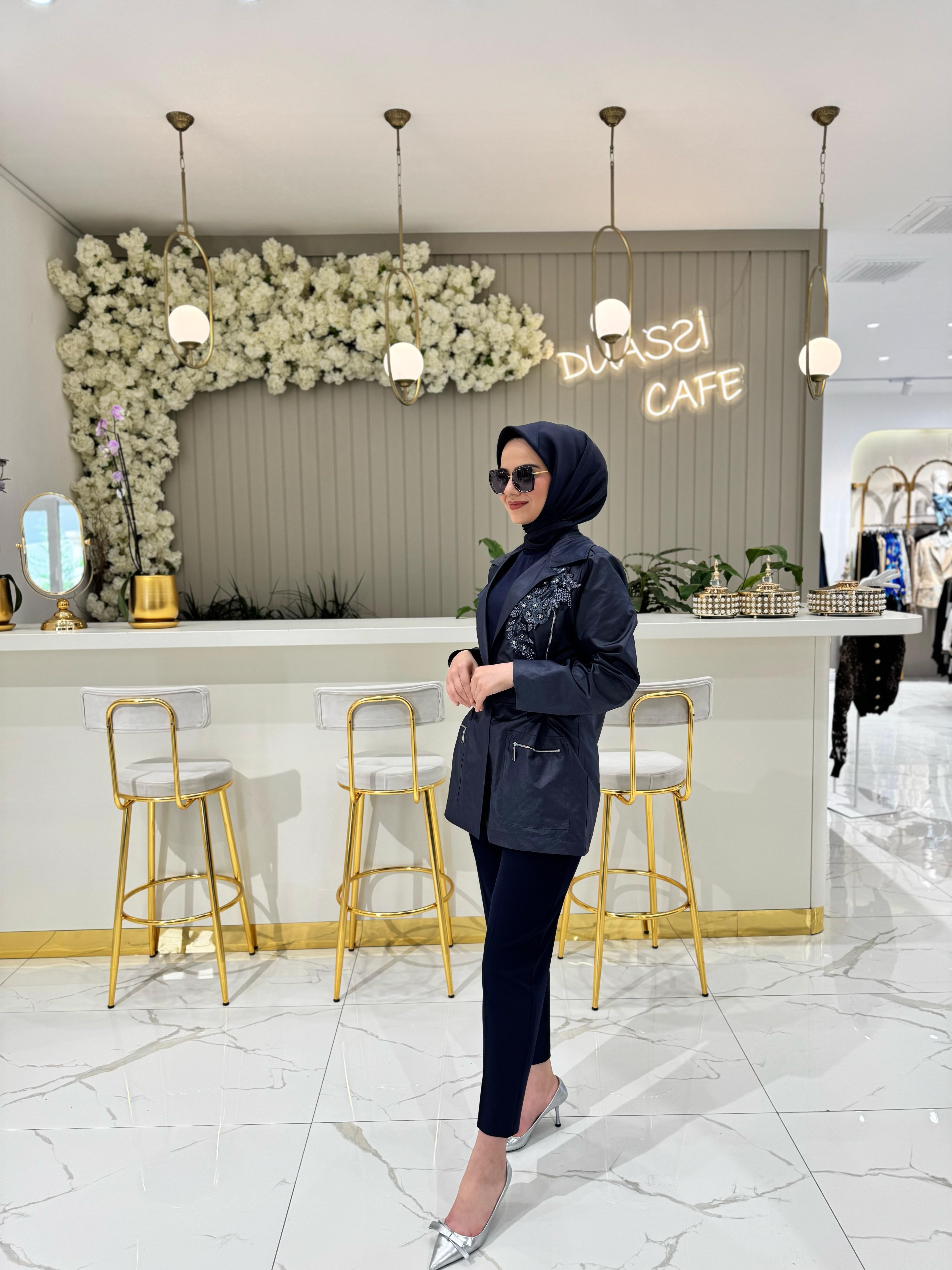 Lisa Trençkot 5046-L - LACİVERT