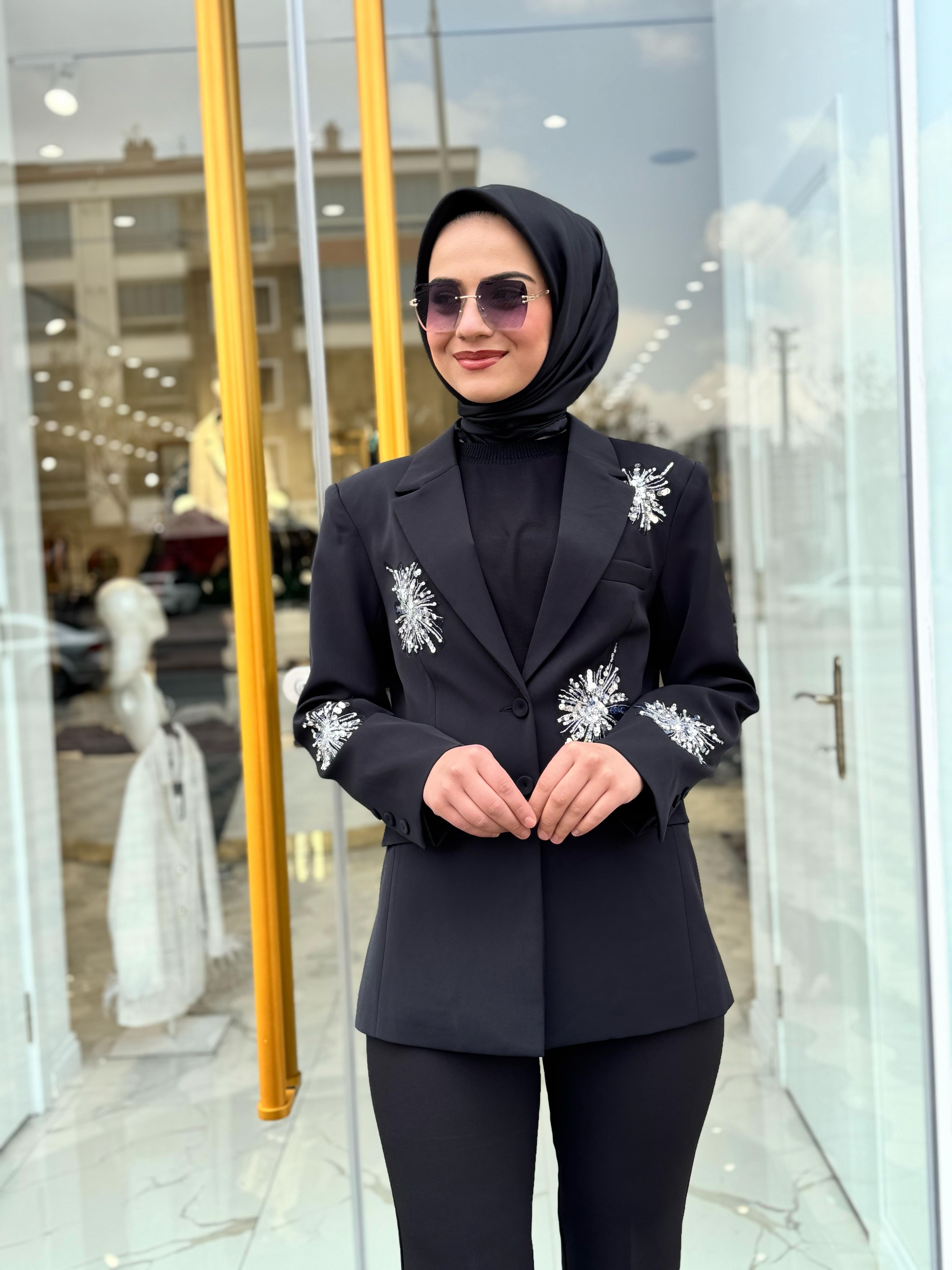 Melsa Ceket 3074-S - SİYAH