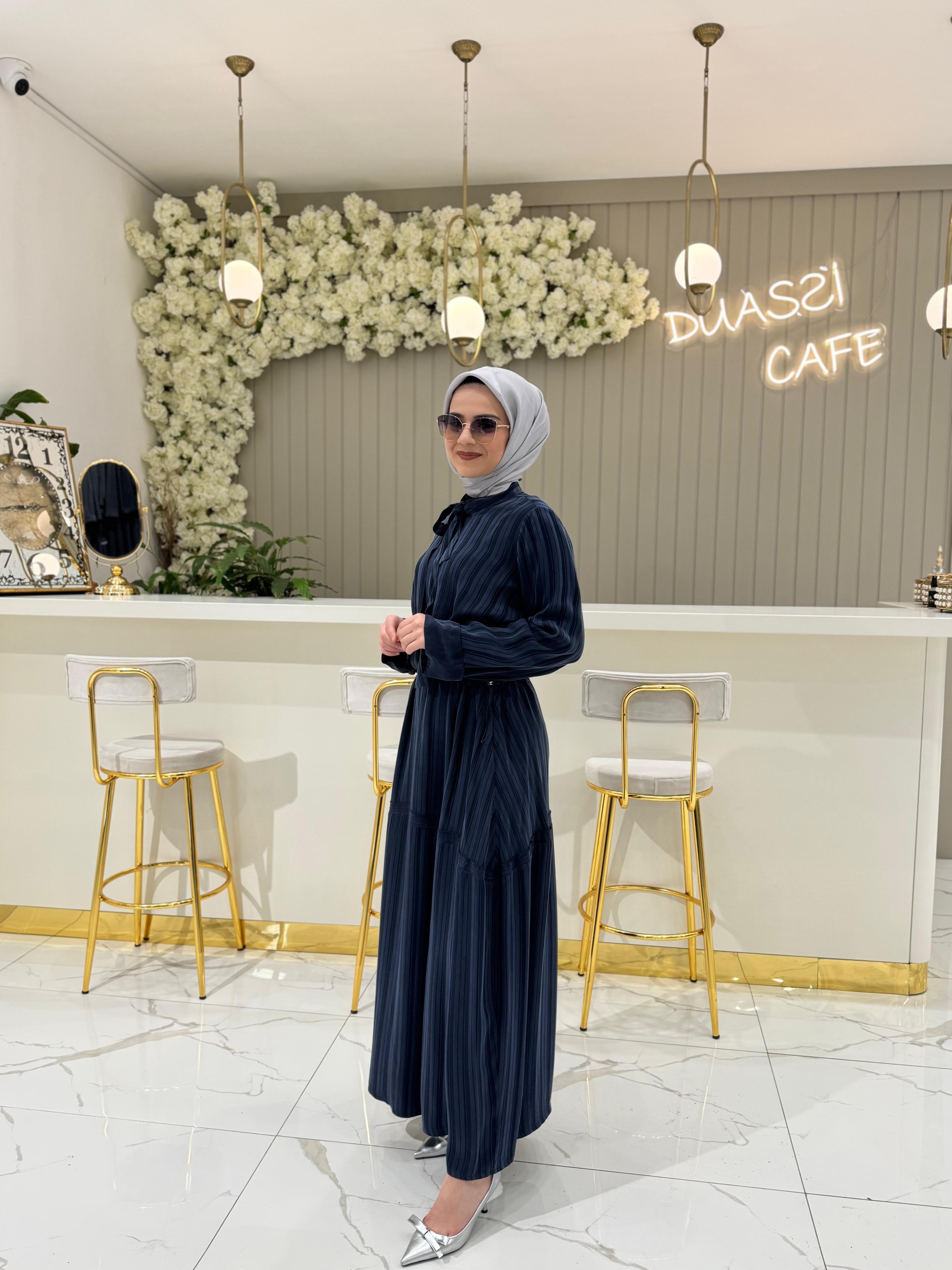 Misswhence Elbise 37810 - LACİVERT