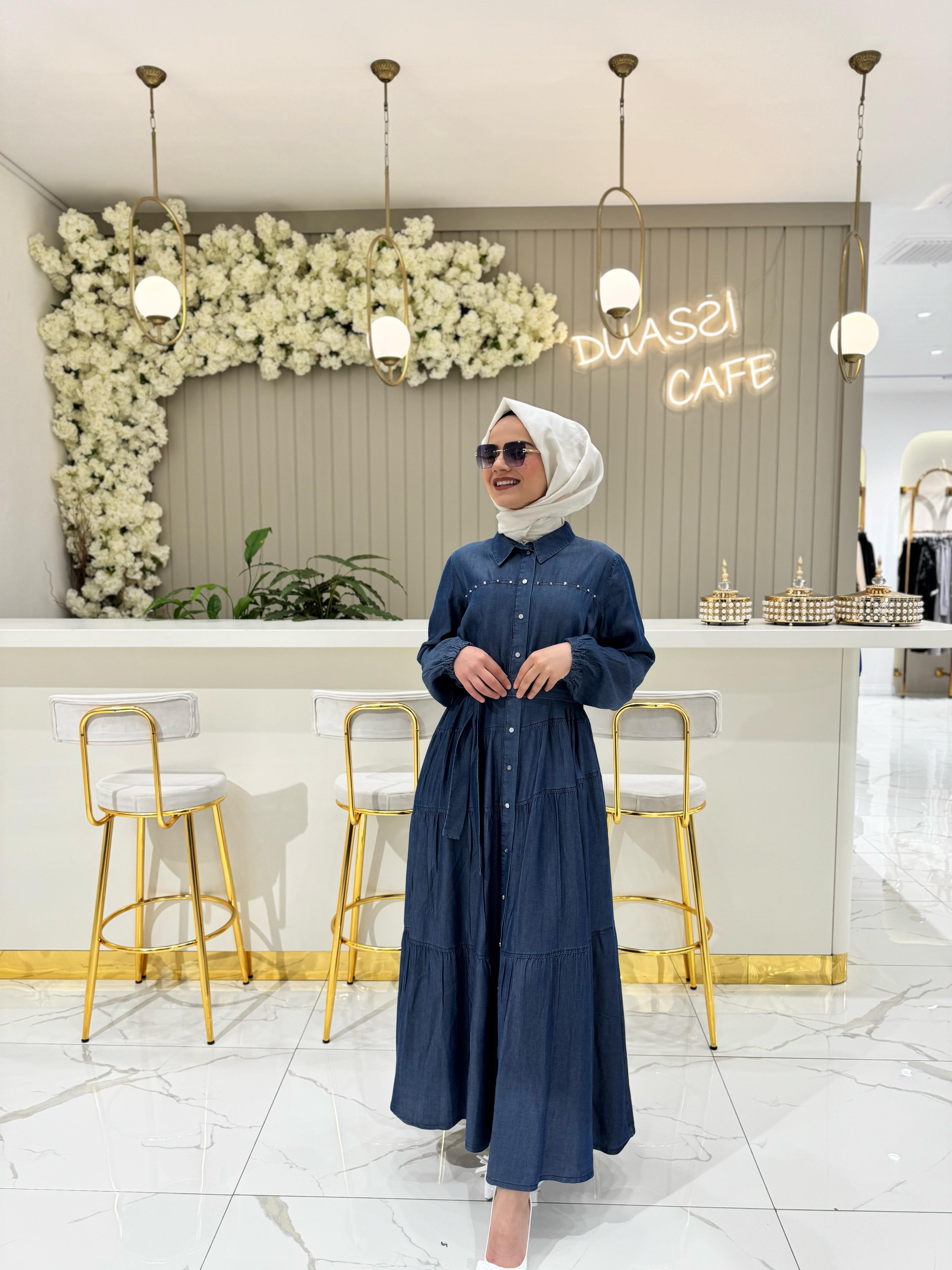Misswhence Elbise 37842-L - LACİVERT