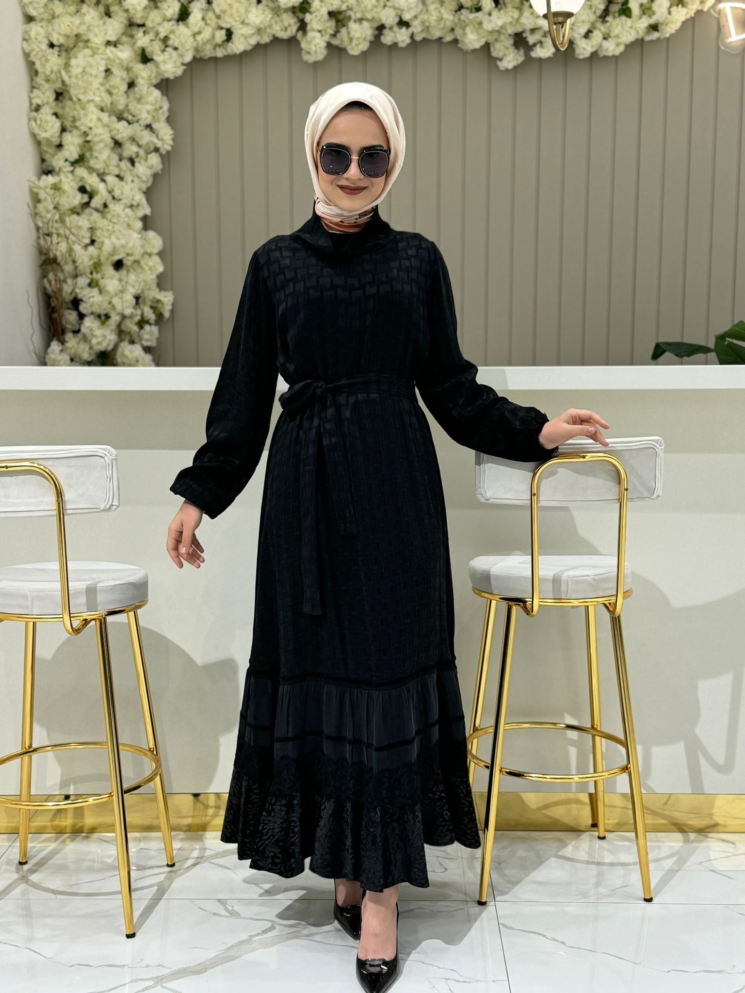 Miswhence Tasarım Elbise 36811 - SİYAH