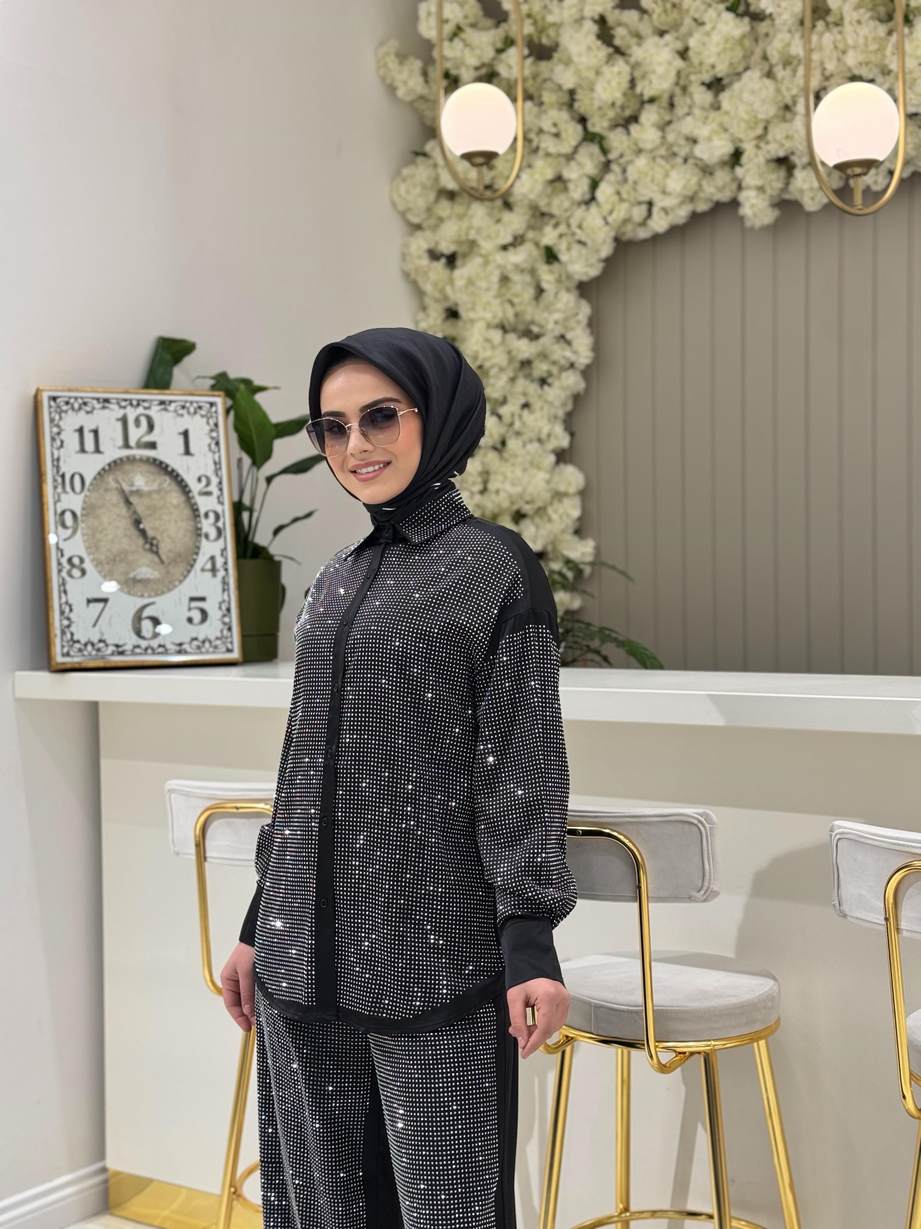 Monica takım 25S3039  - SİYAH