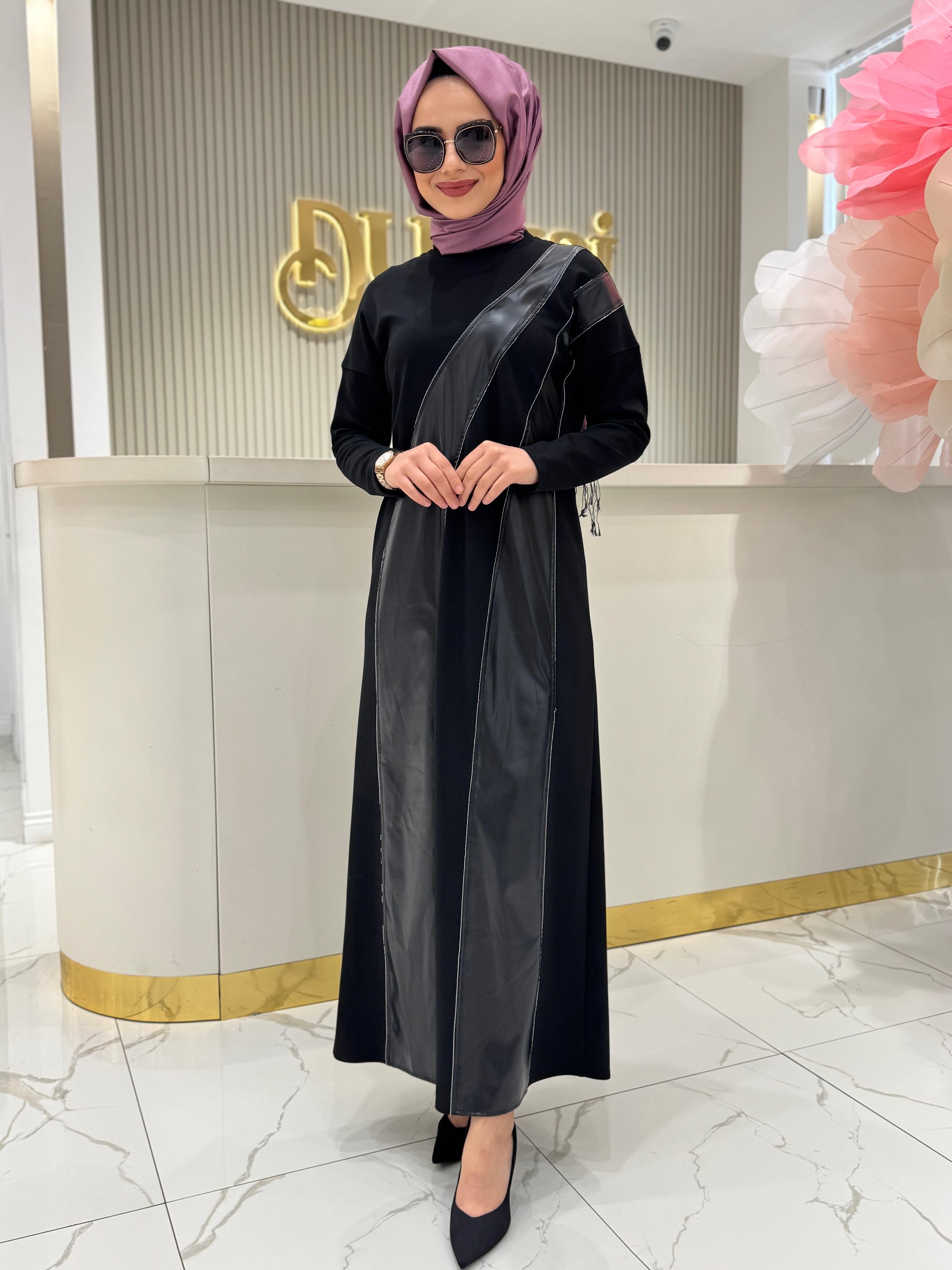 Müsemma Ayşan Elbise  - SİYAH