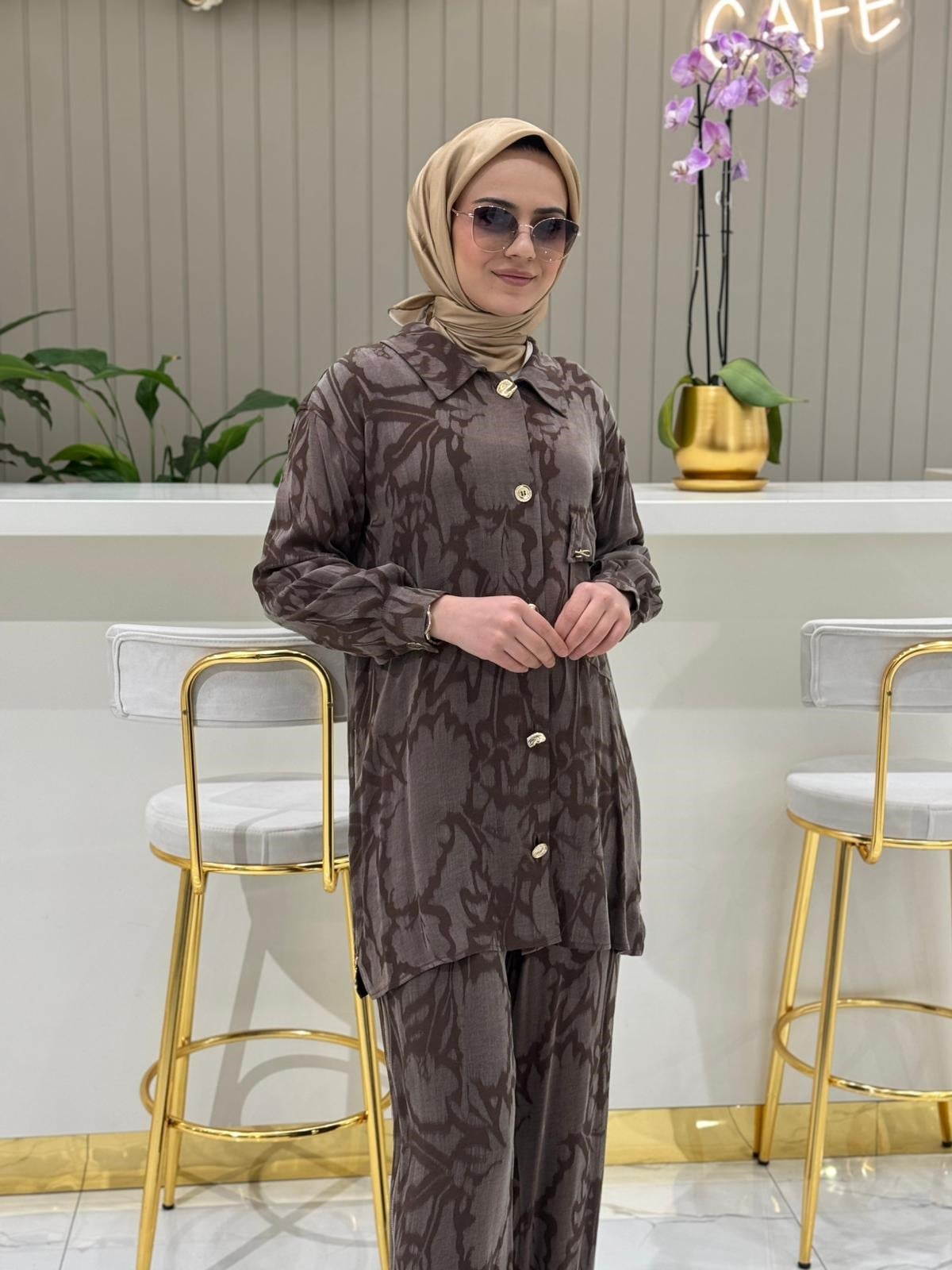 Müsemma Simay Takım 3788 - KAHVE