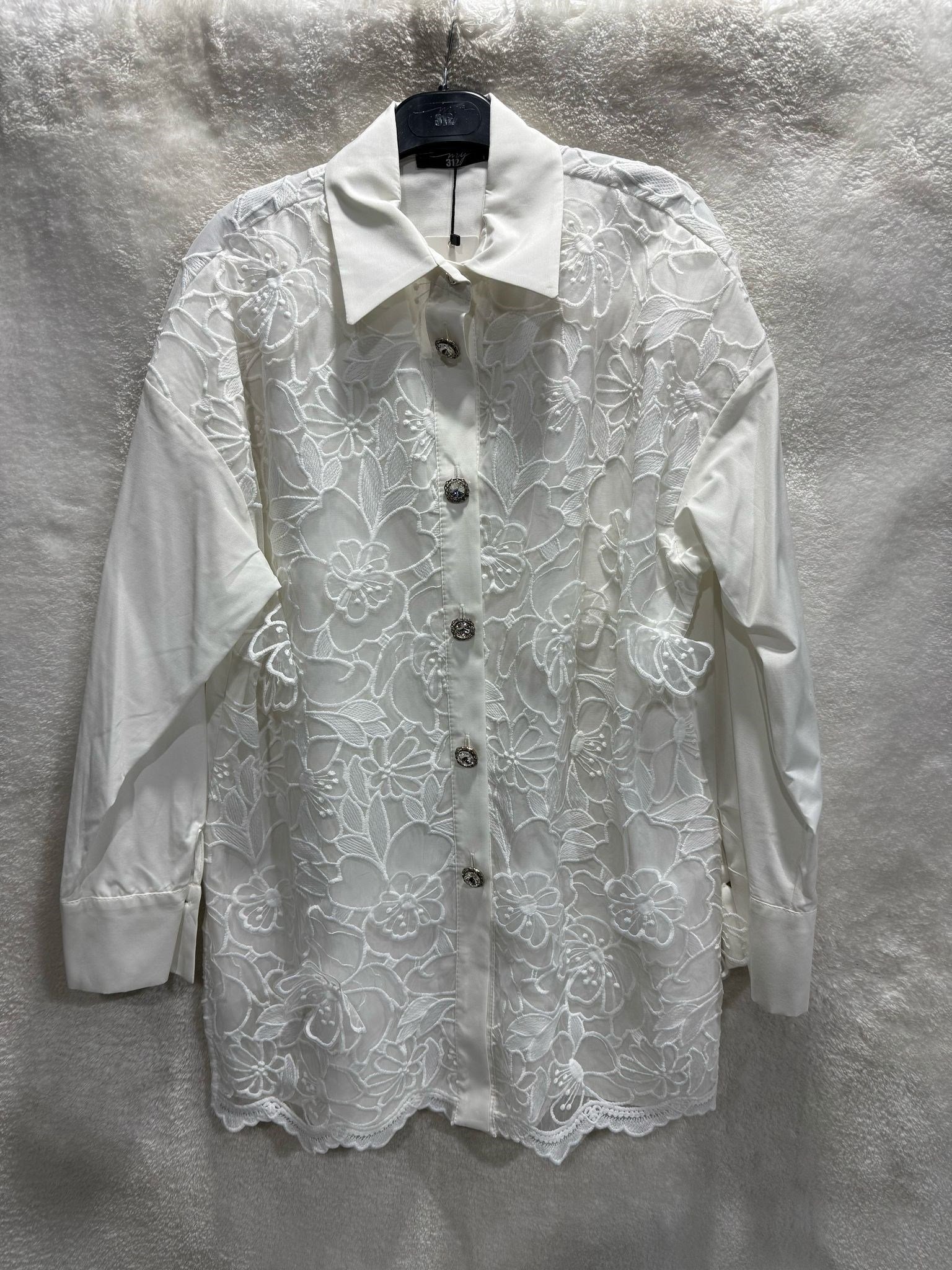 My312 Dantelli Tunik 8615 - EKRU