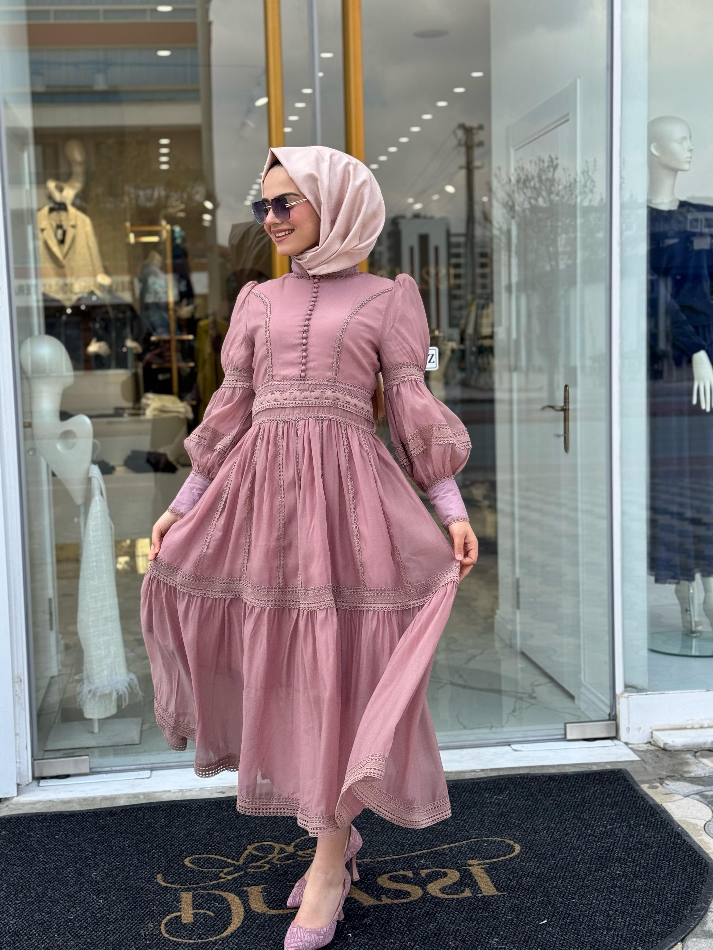 Nily Elbise 3055-S - PEMBE