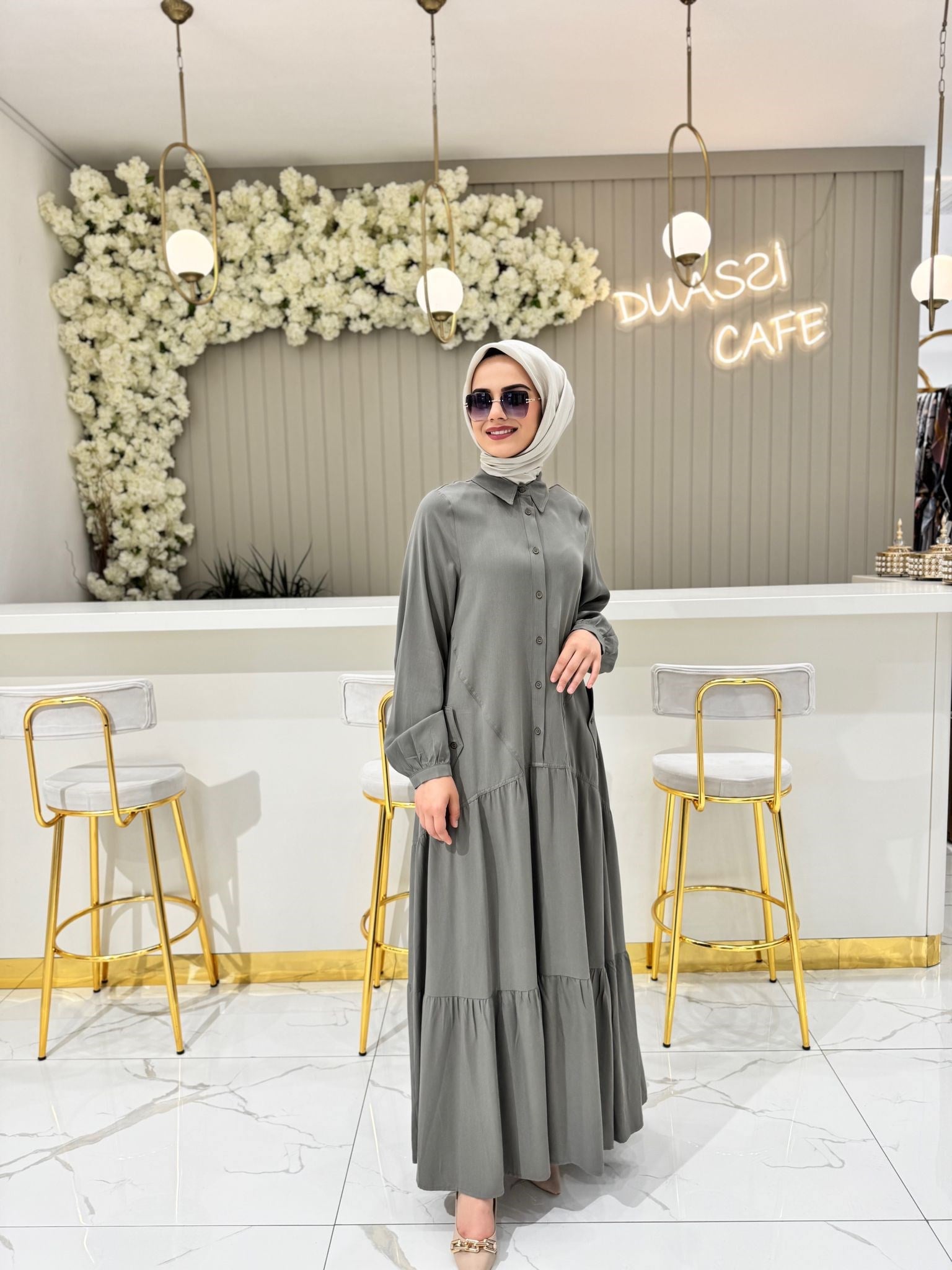 Nurcan Çetin 25135 Elbise  - HAKİ