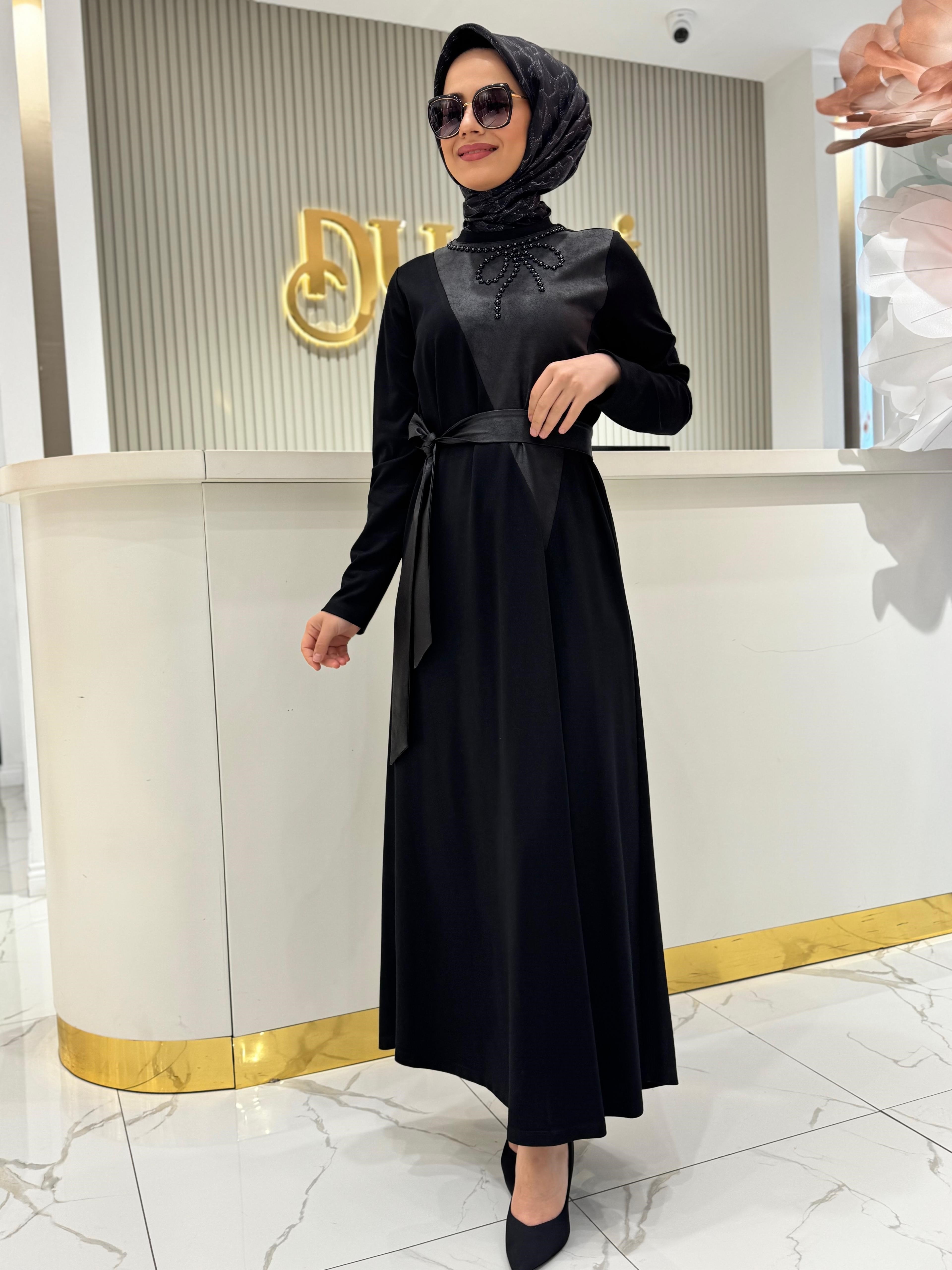 Orhan 1741 Elbise  - SİYAH