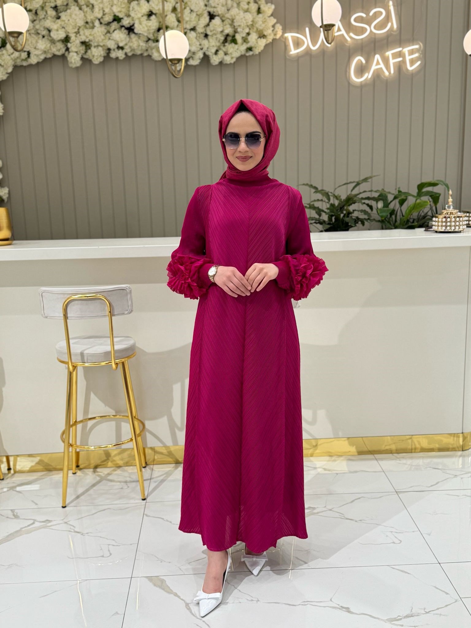 Rosalie Elbise 3032-P - PEMBE