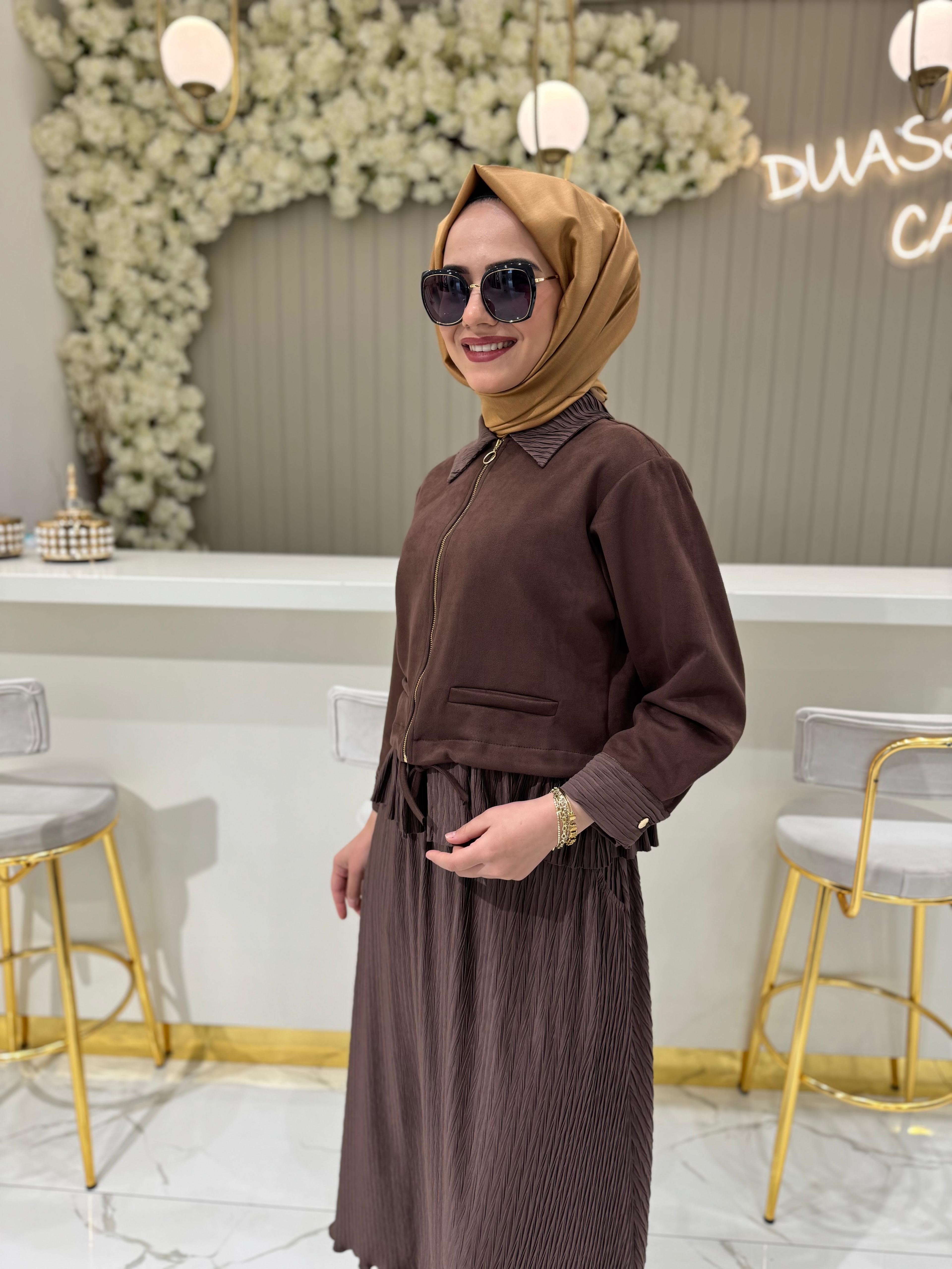 Seçil 1022 Elbise  - KAHVE