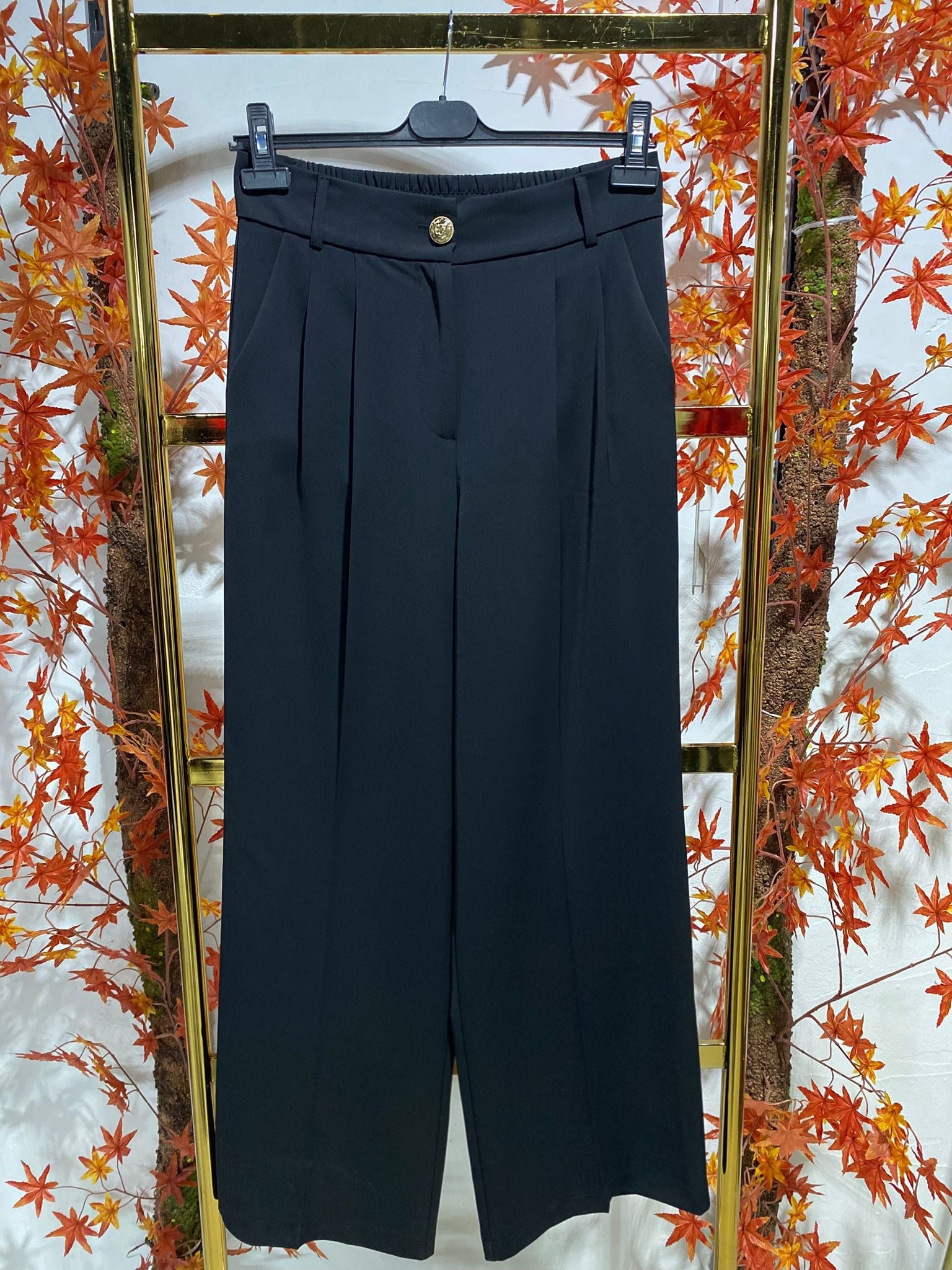Sentez 5633  Zirve Palazzo Pileli Geniş Paça Pantolon