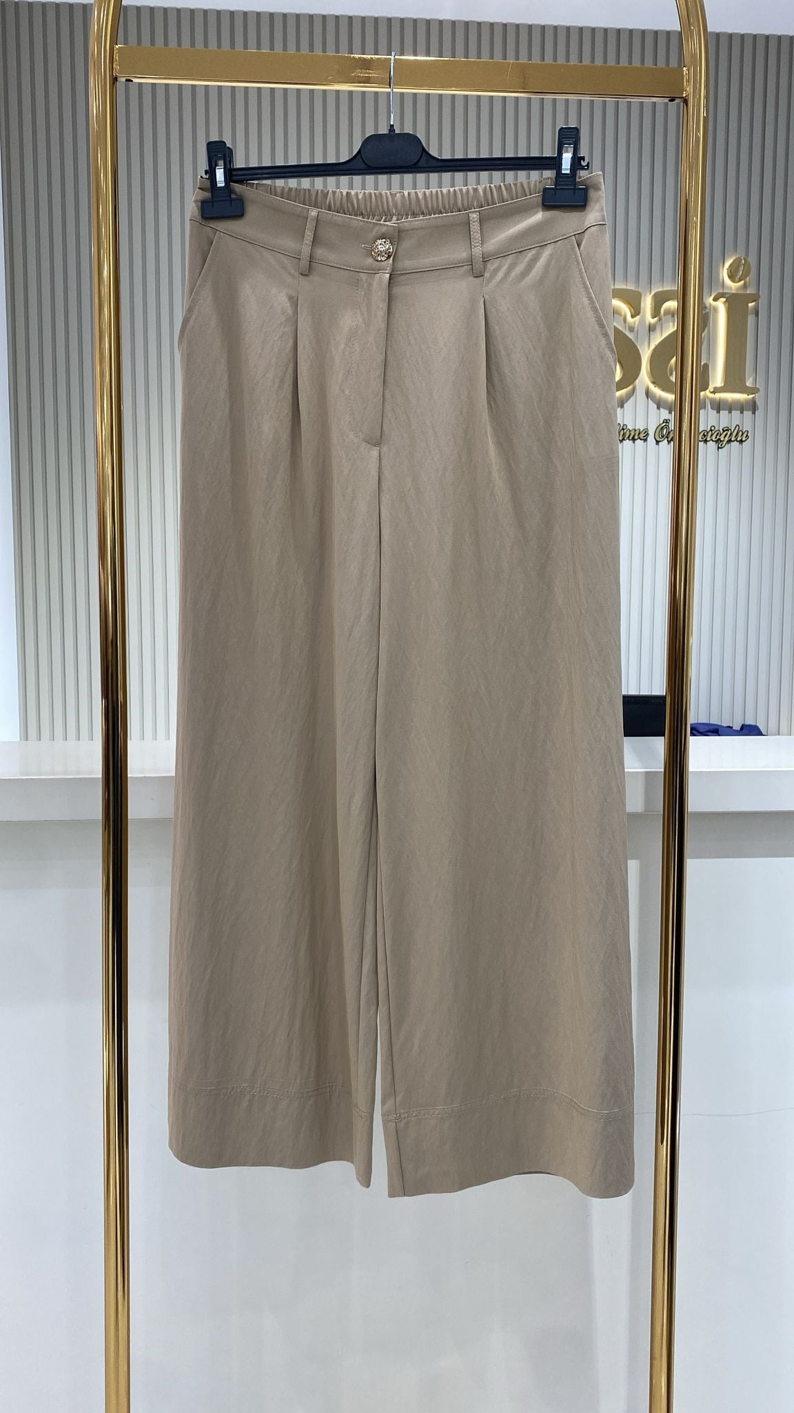 Sentez 5636 Abelia Kısa Geniş Paça Pantolon