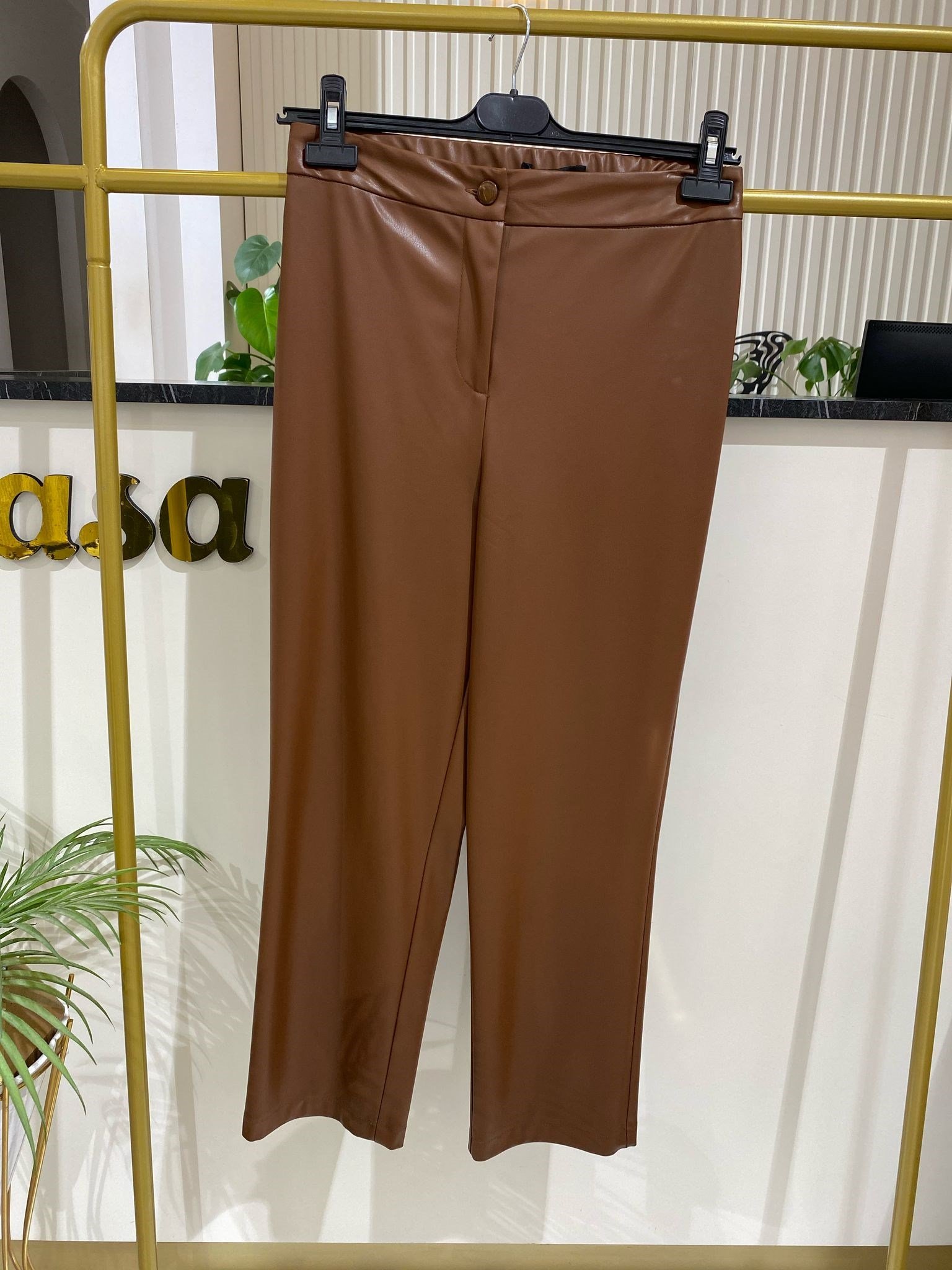 Sentez Tek Düğmeli Classsic Der Pantolon 5402 - KAHVE
