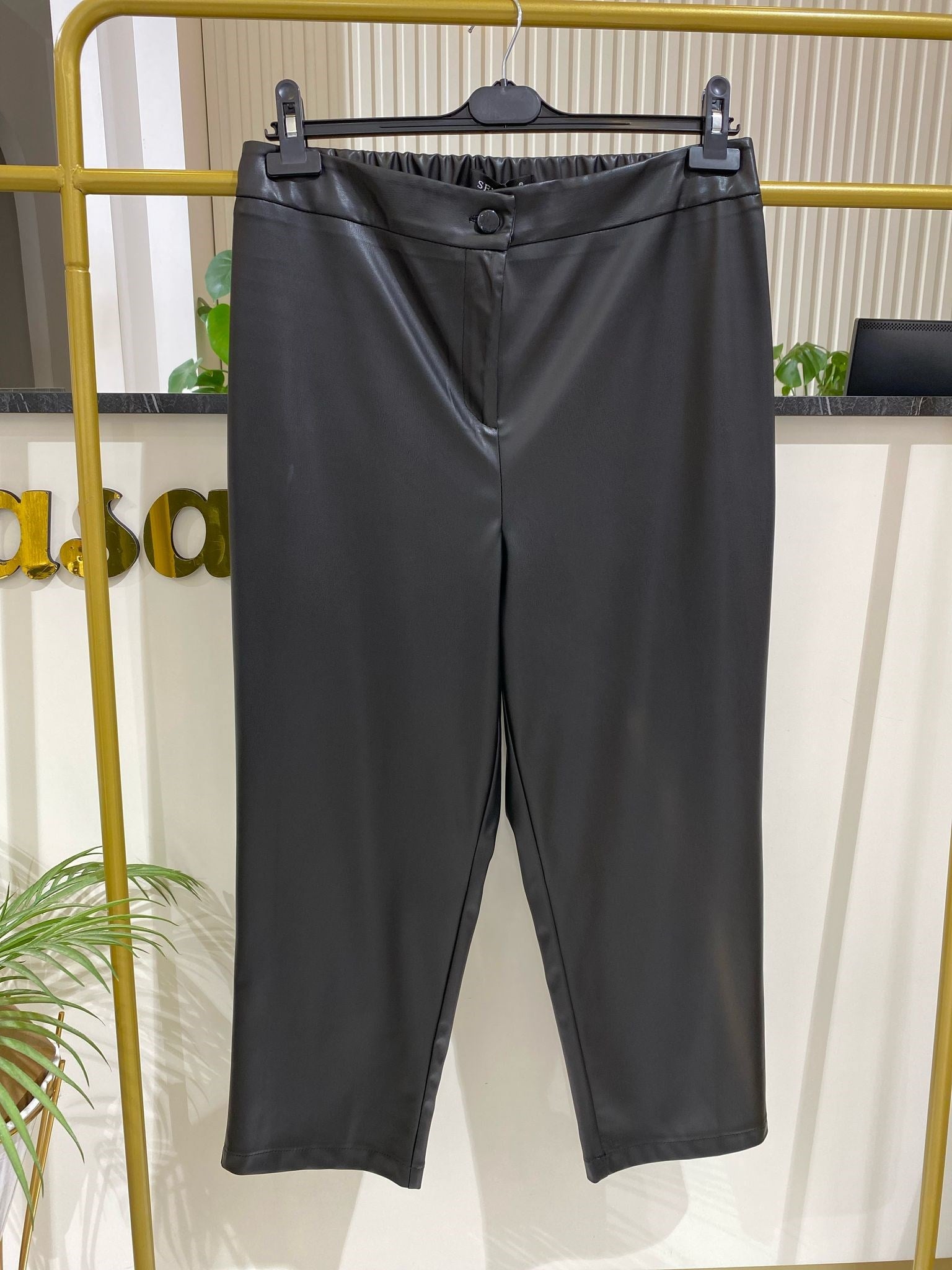 Sentez Tek Düğmeli Classsic Der Pantolon 5402 - SİYAH