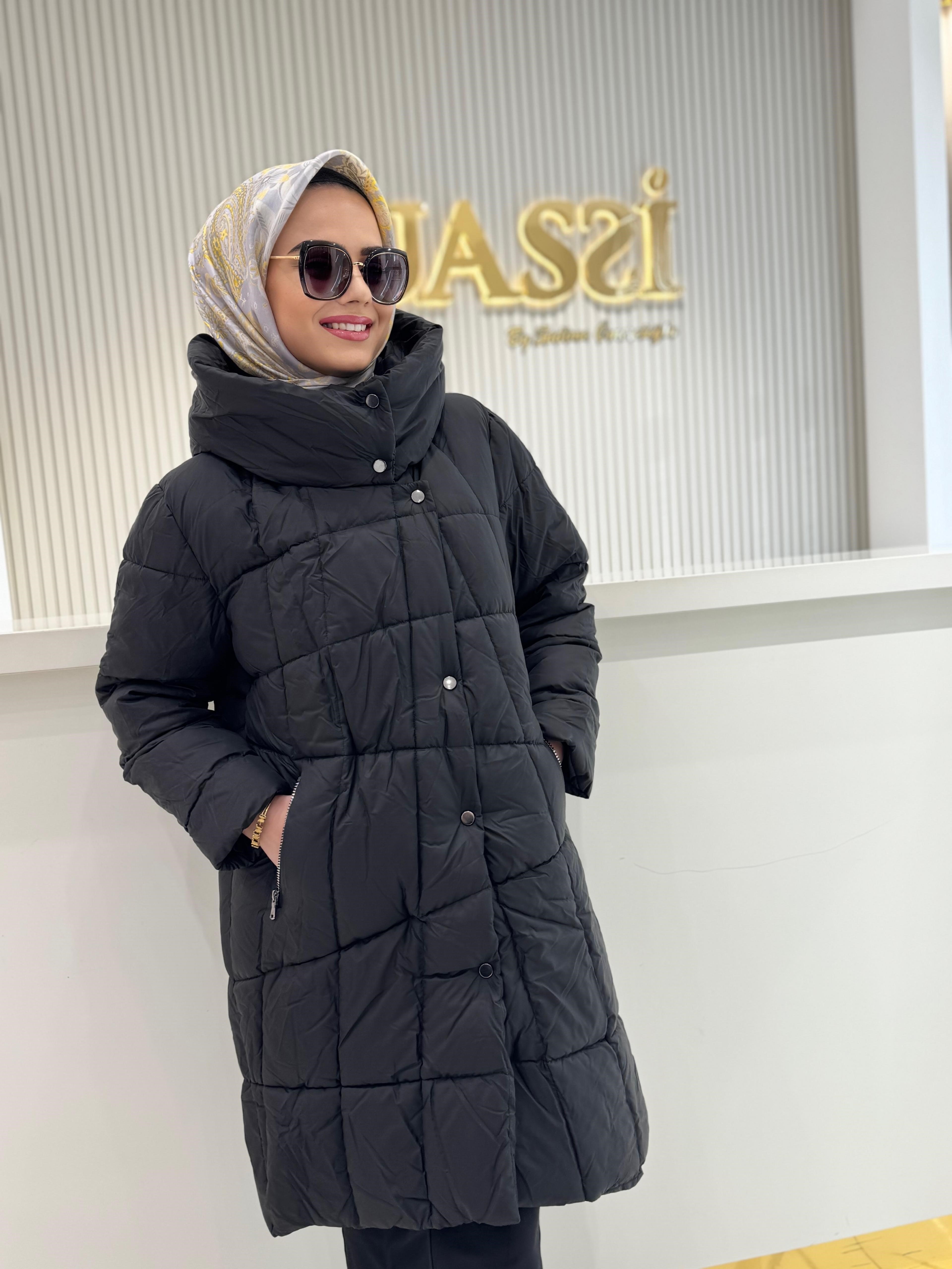 Şişme Mont  - SİYAH