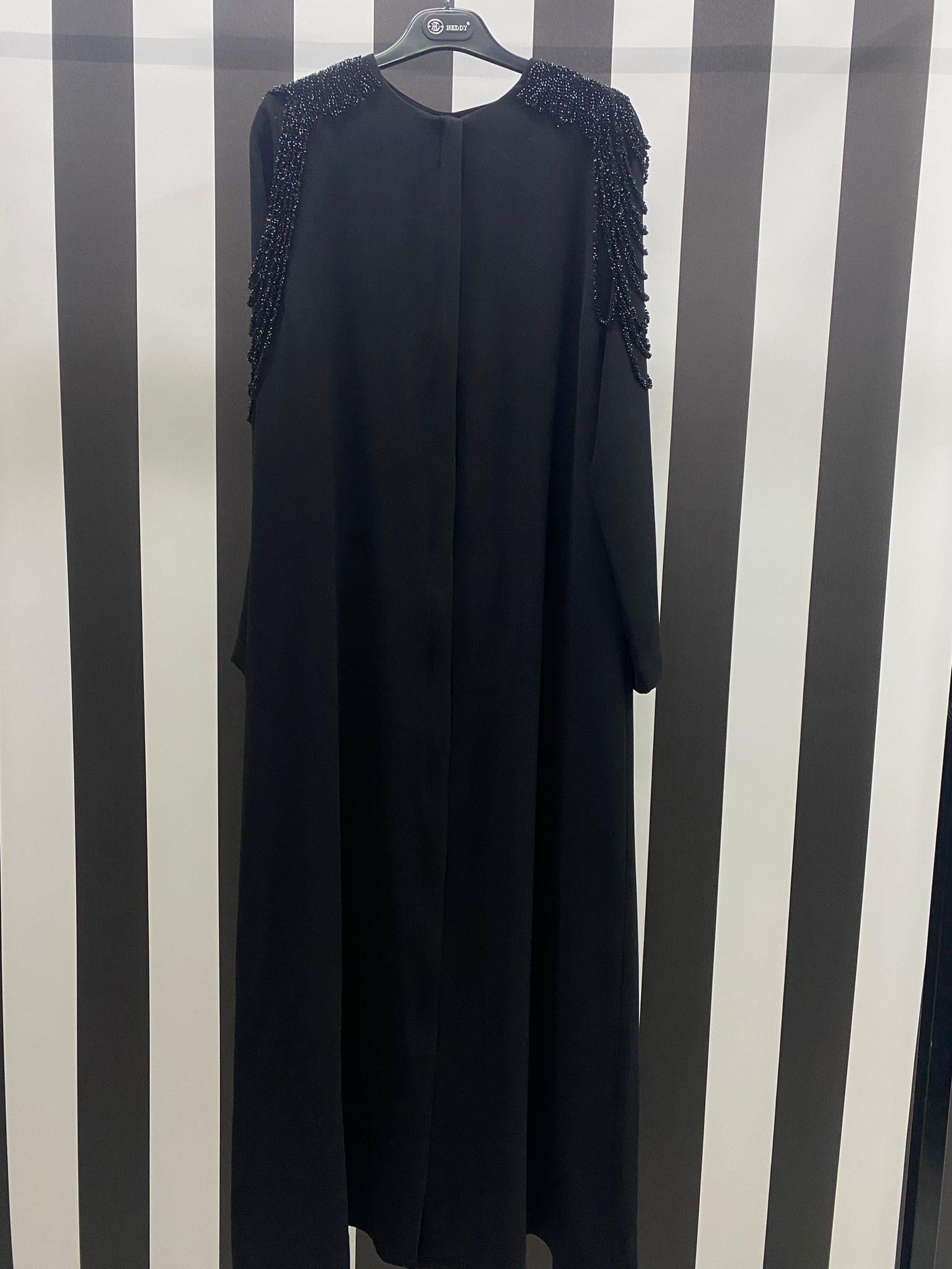 Taş İşlemeli Ferace 6900 - SİYAH