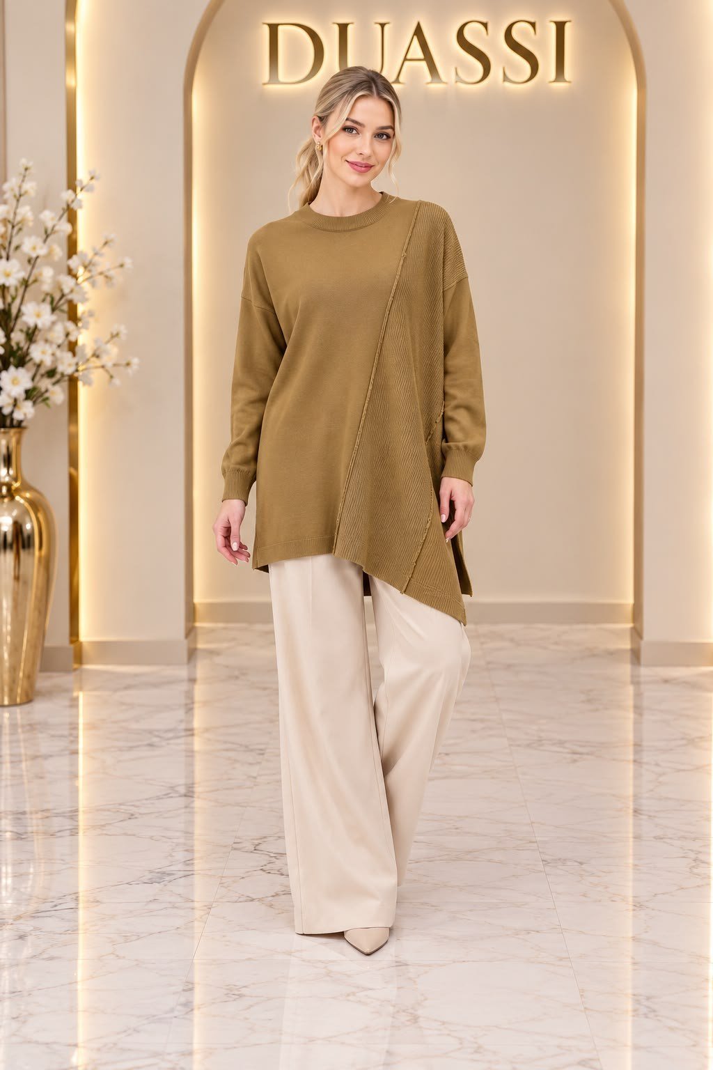 Tığ Triko Tnk.21872.1 - Örgü Detaylı Rayon Tunik
