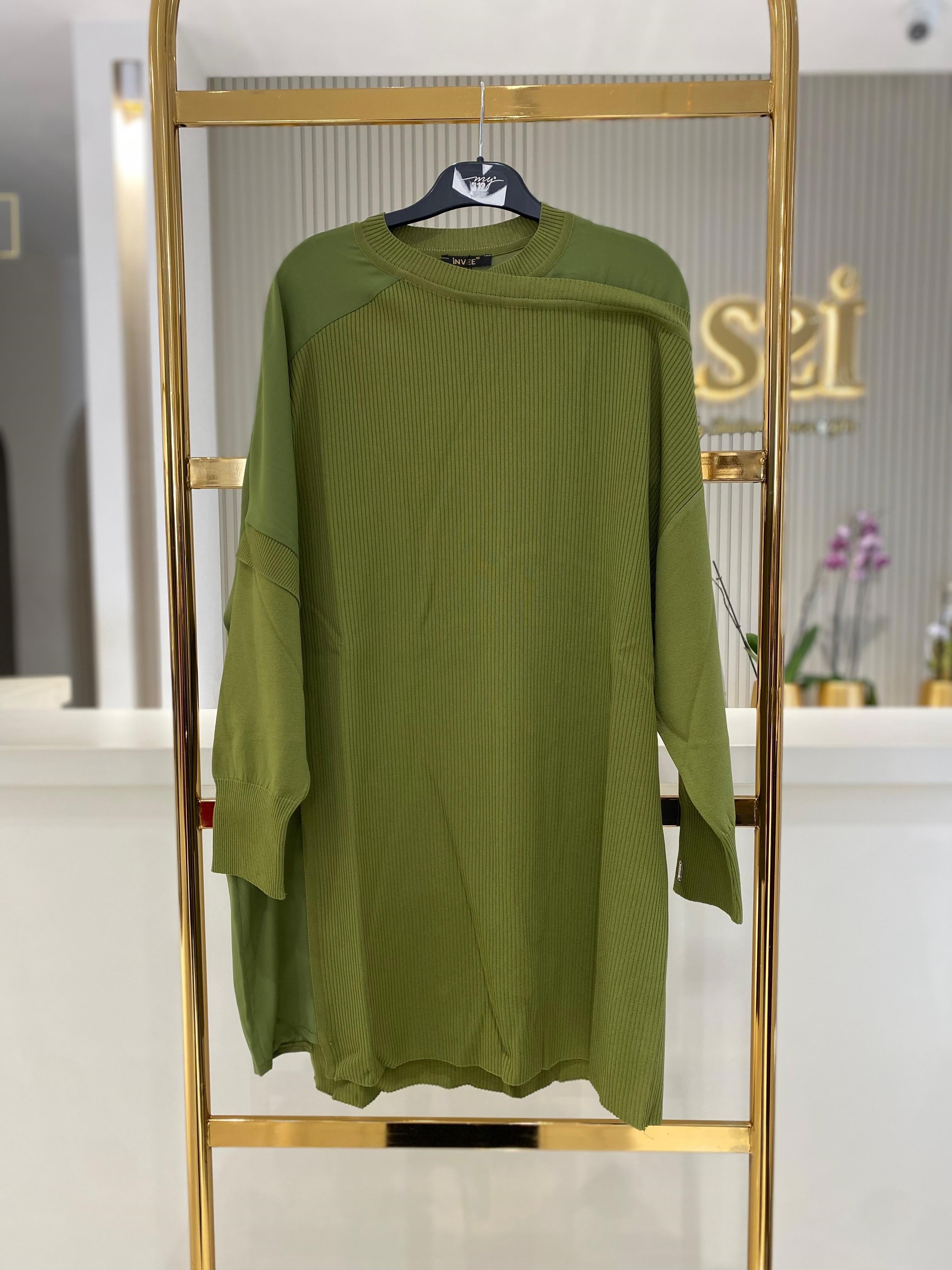 Tunik 6250-YY - Yağ yeşili