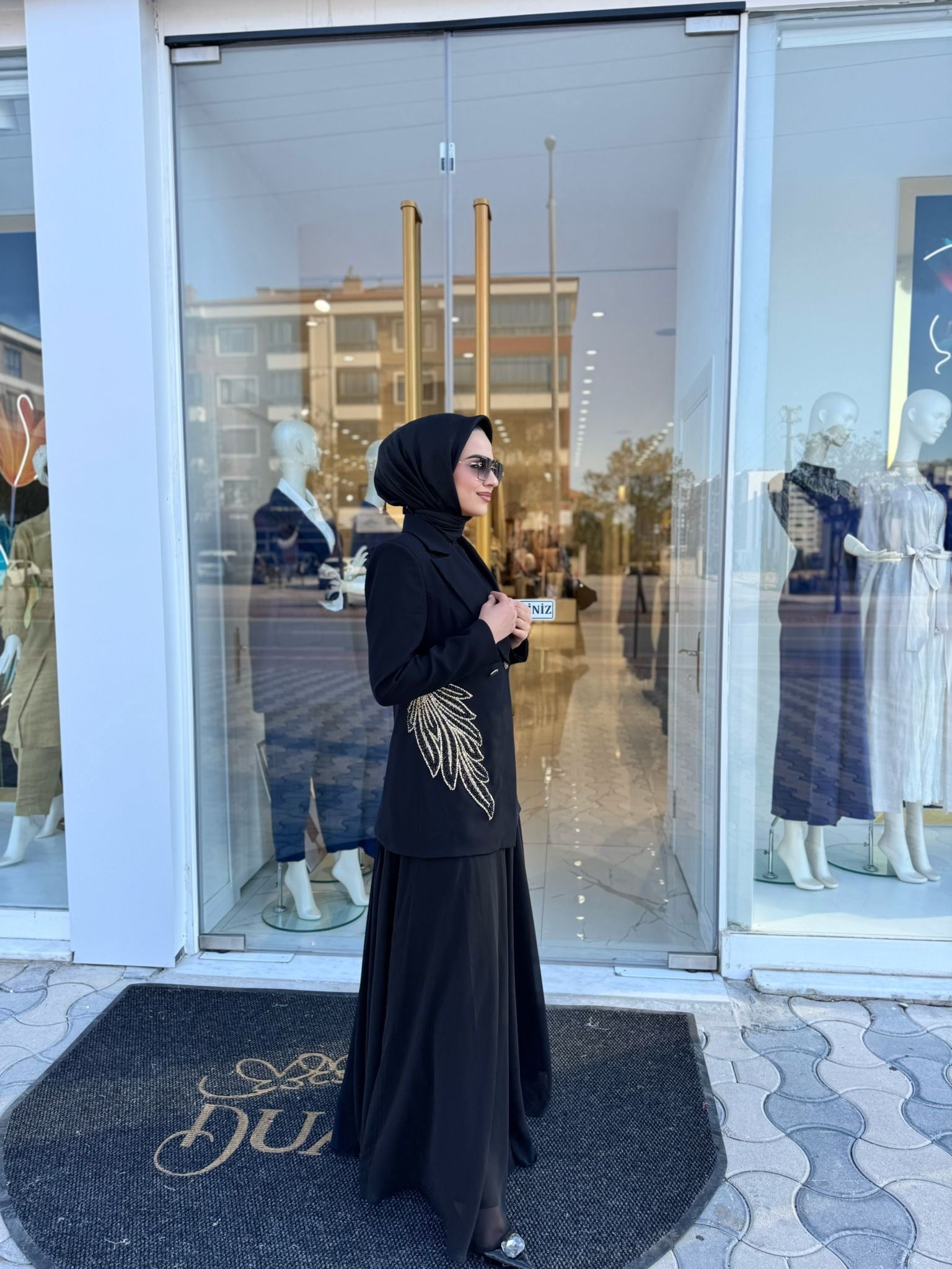 White Corner 3222 3lü Takım  - SİYAH