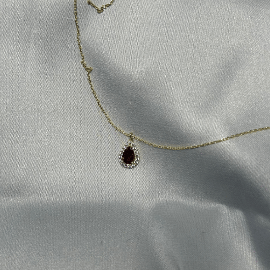 Kırmızı Damla Kolye 1,48-2gr