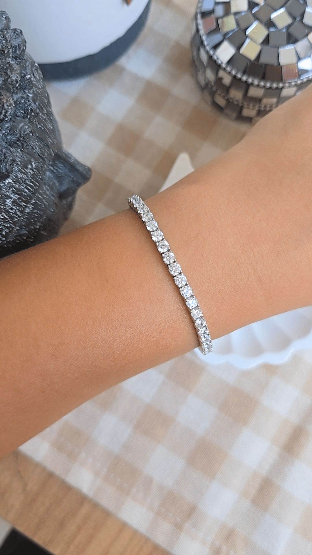 3.30mm Mozanit Suyolu Bileklik