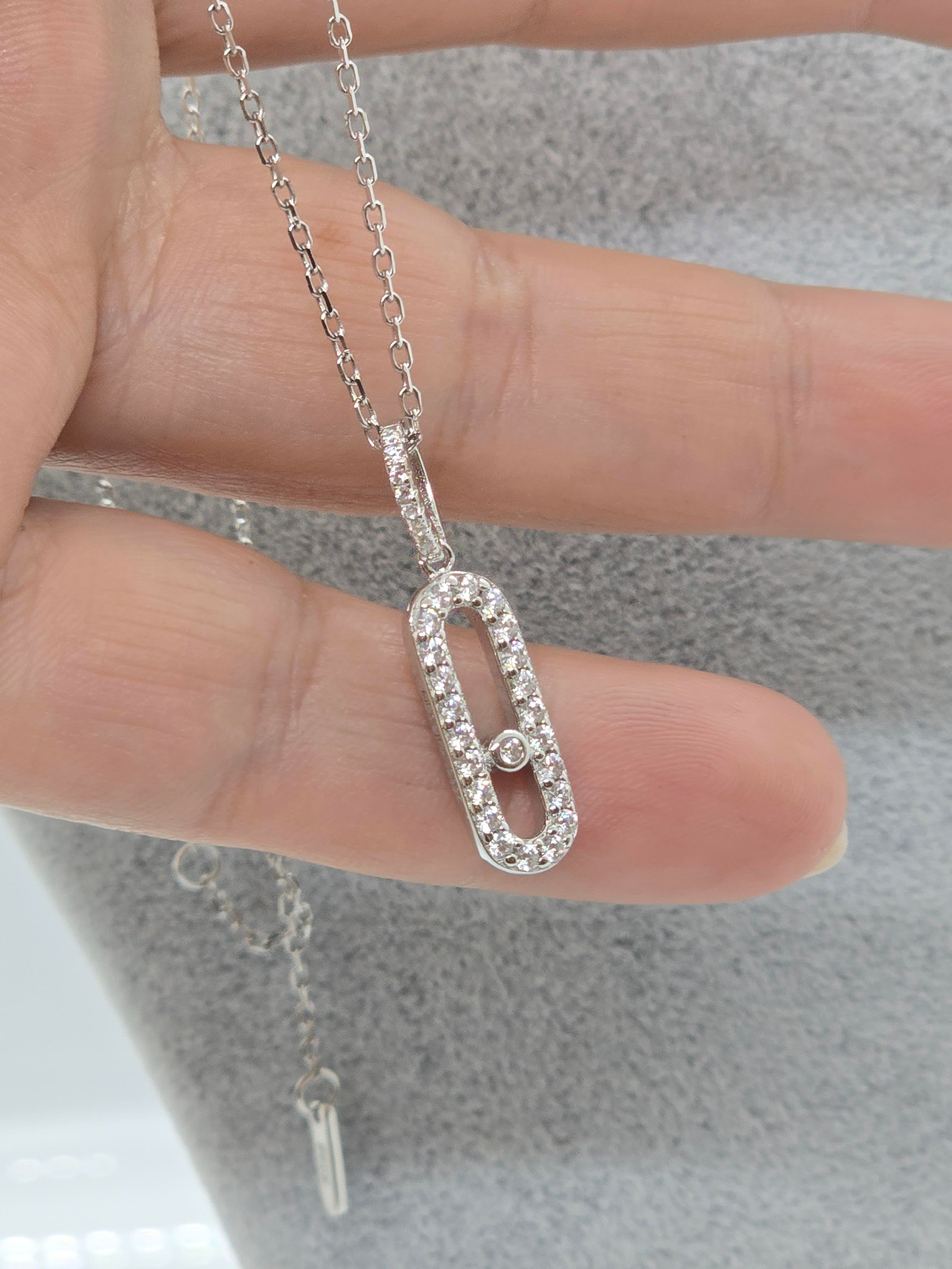 Mess Tekli Silver Kolye