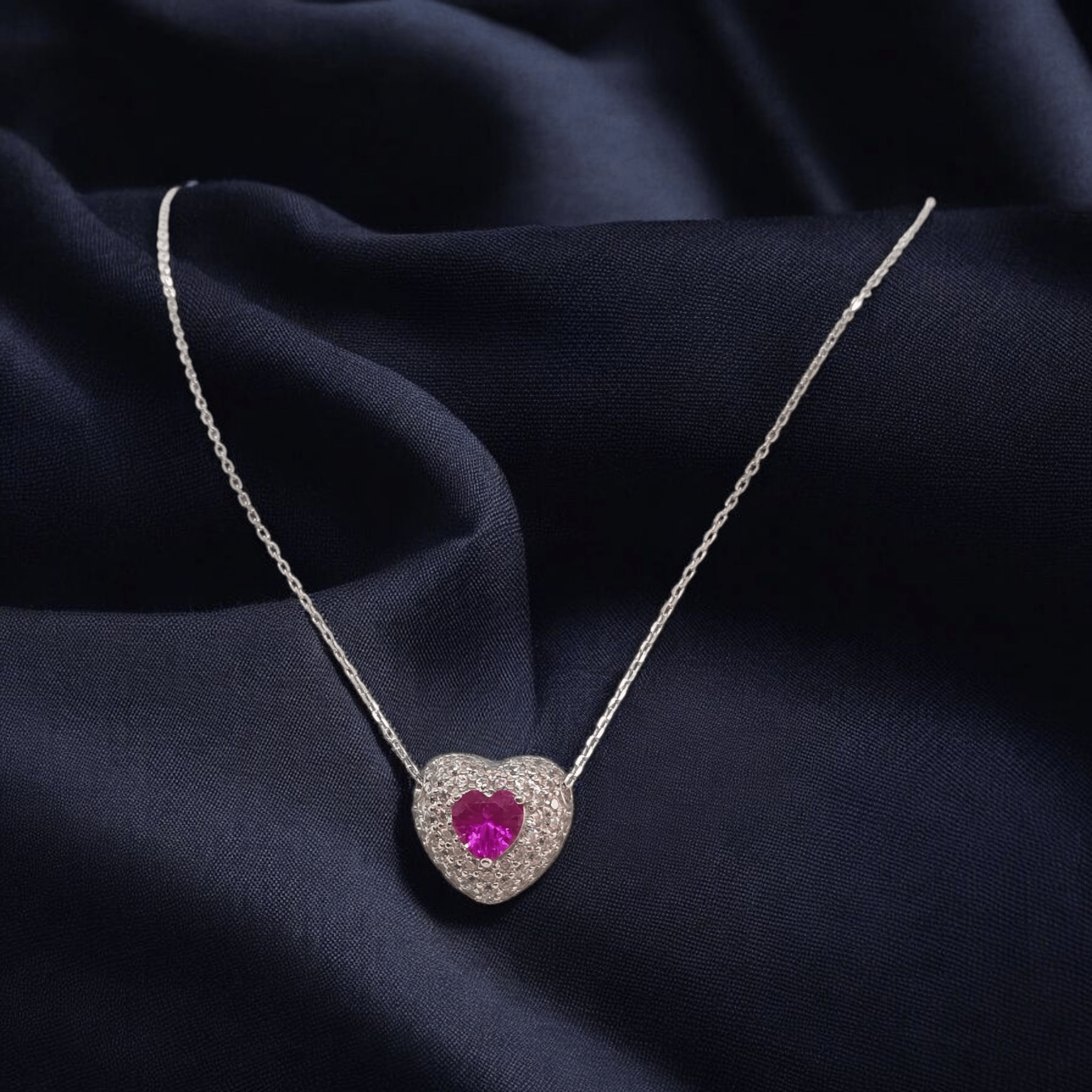 Ruby Kalp Kolye