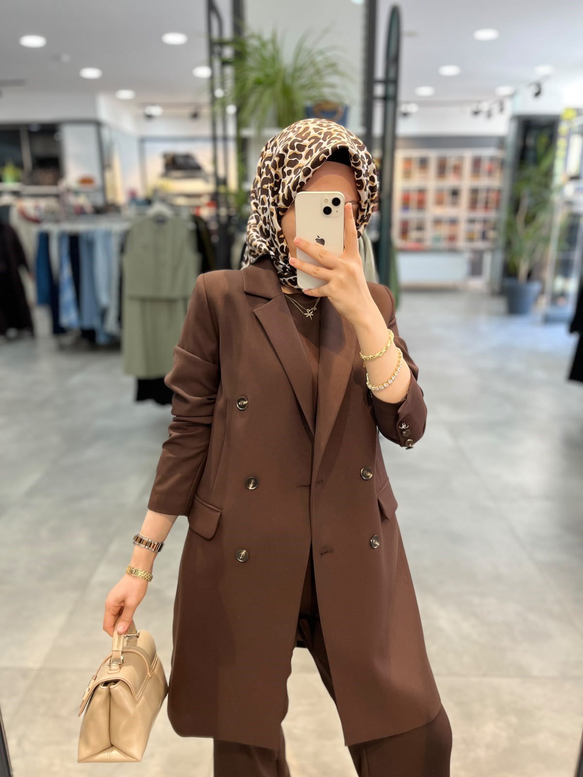 Nihan Blazer Ceket - Kahve