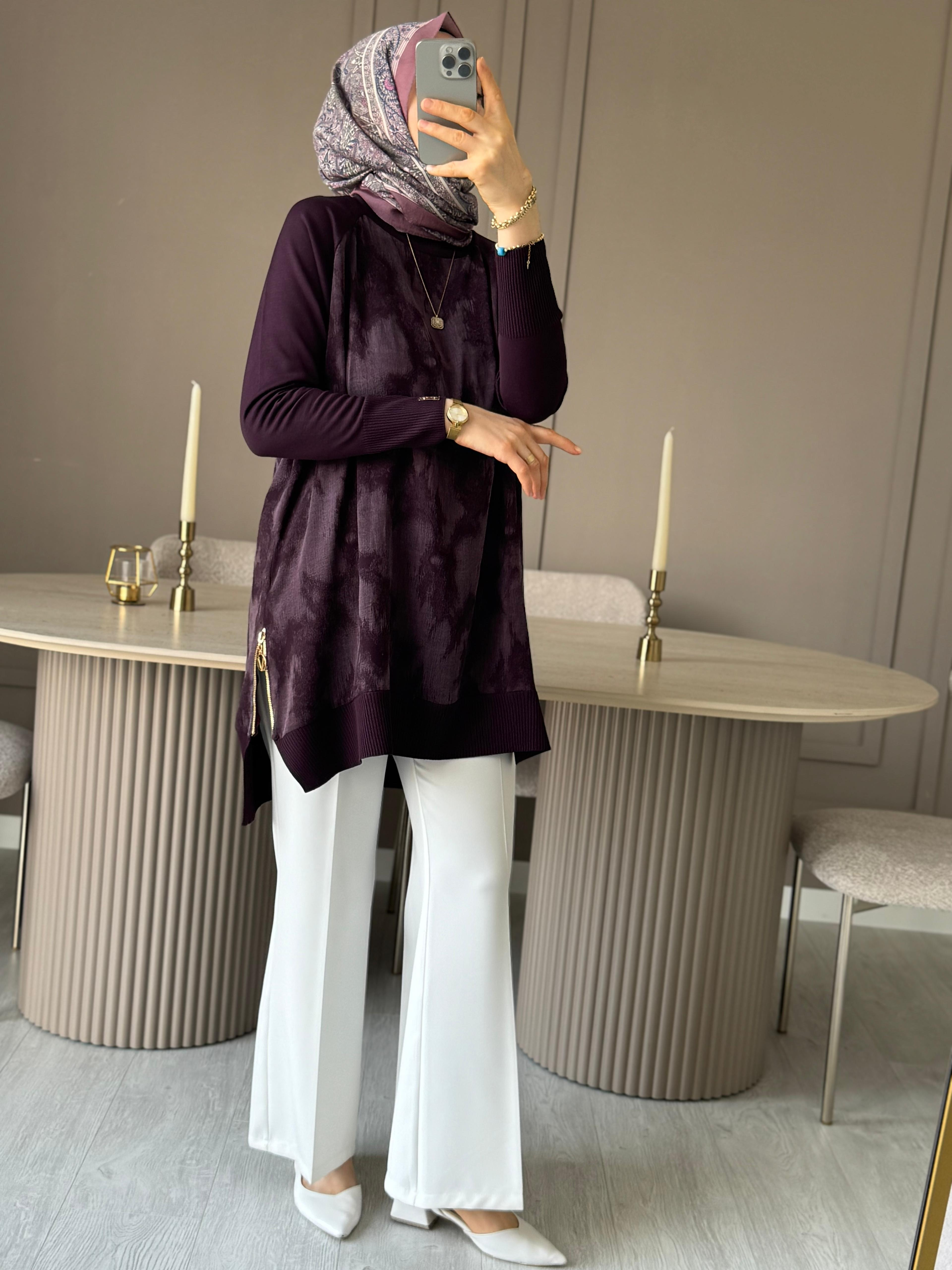 tunikcupradesenfermuarlı