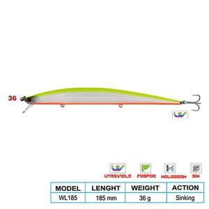 Wily SUPER STAR CL:36 185mm 36gr (Sinking)