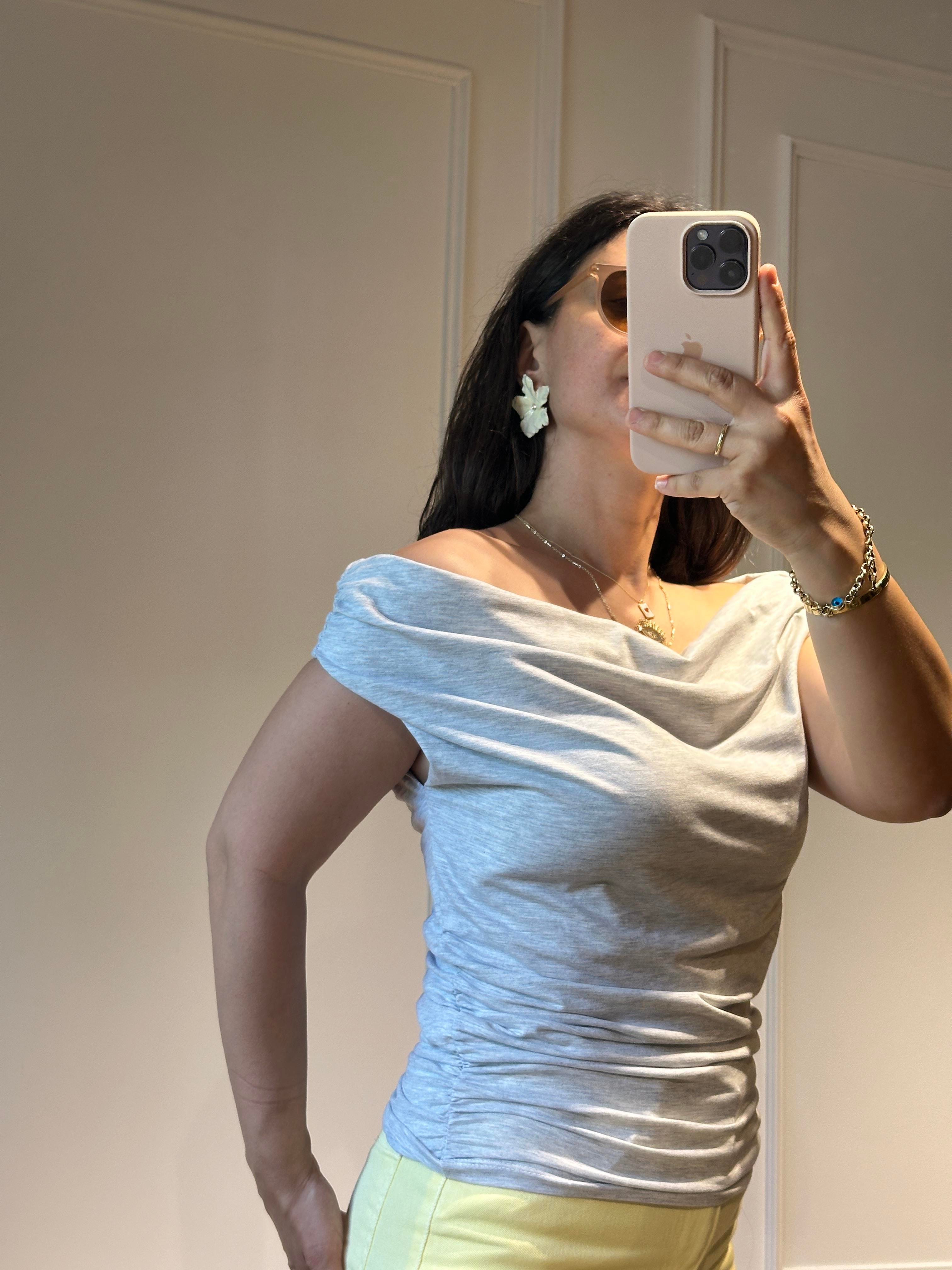 T-SHIRT BÜZGÜLÜ GRİ