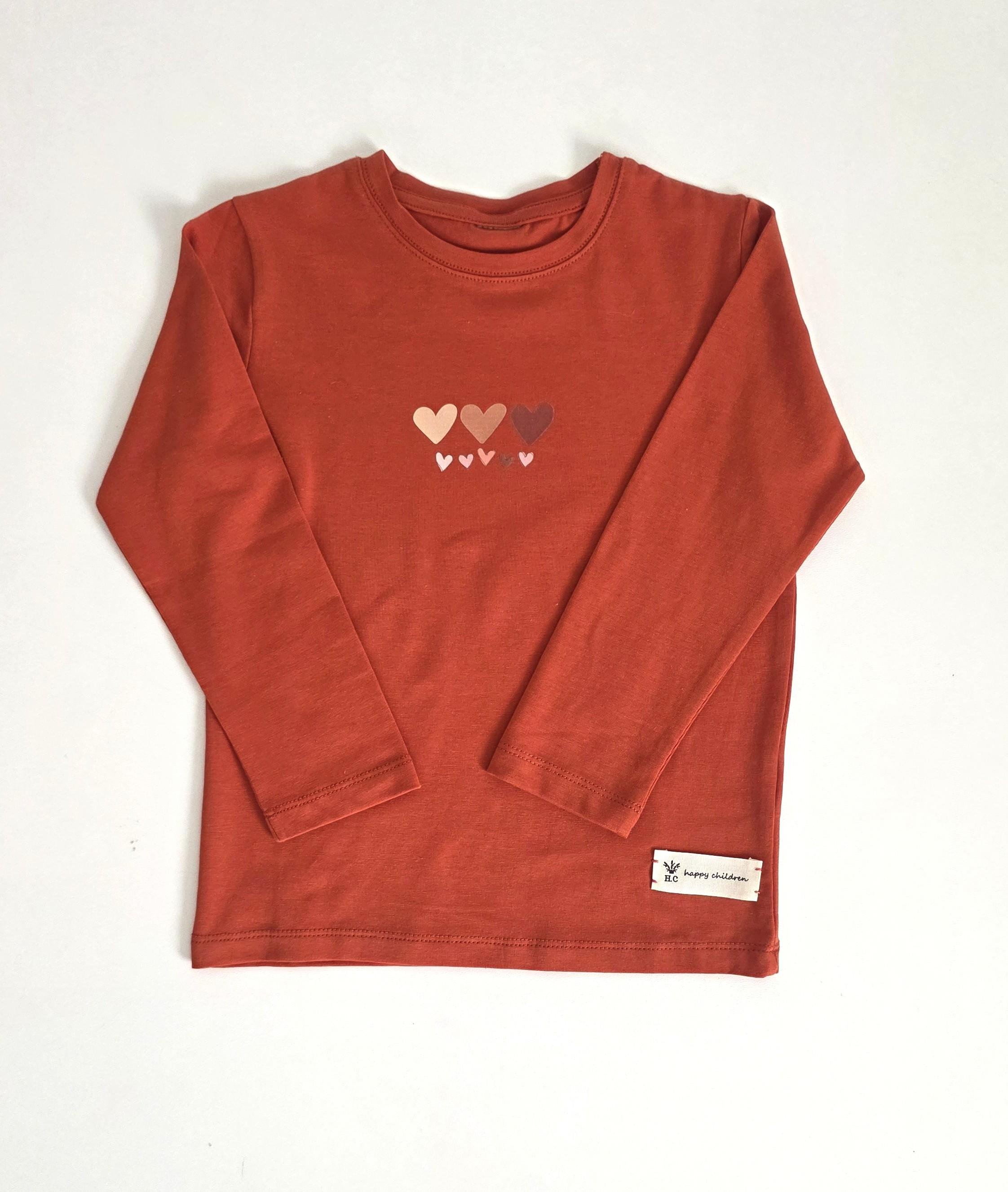 TURUNCU KALP BASKILI SWEATSHIRT
