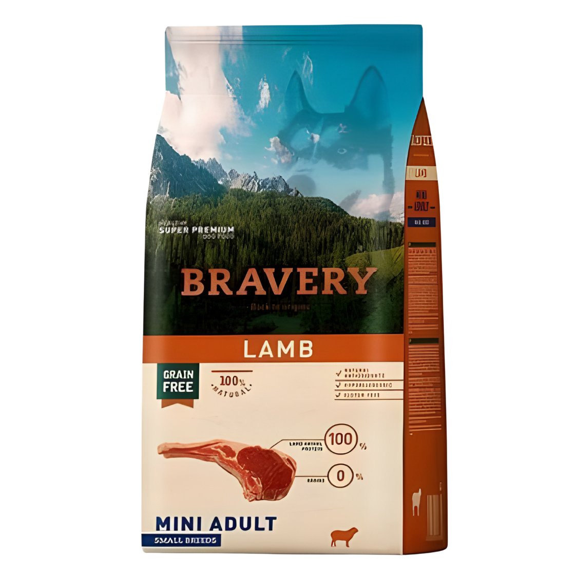 Bravery Tahılsız Kuzulu Yetişkin Küçük Irk Köpek Maması 2 Kg