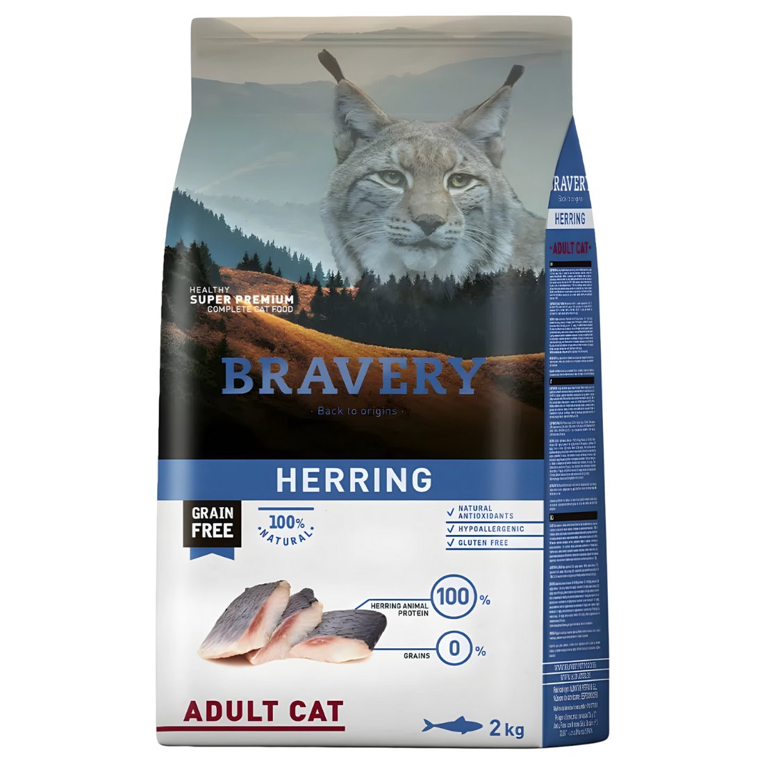 Bravery Tahılsız Ringa Balıklı Yetişkin Kedi Maması 2kg