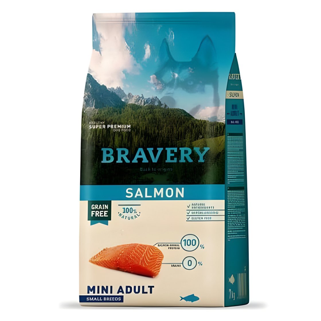 Bravery Tahılsız Somonlu Yetişkin Küçük Irk Köpek Maması 2 Kg