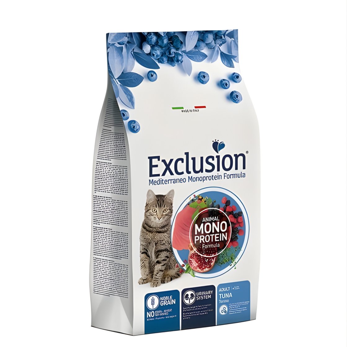 Exclusion Monoprotein Ton Balıklı Narlı ve Yaban Mersinli Düşük Tahıllı Yetişkin Kedi Maması 1,5 Kg