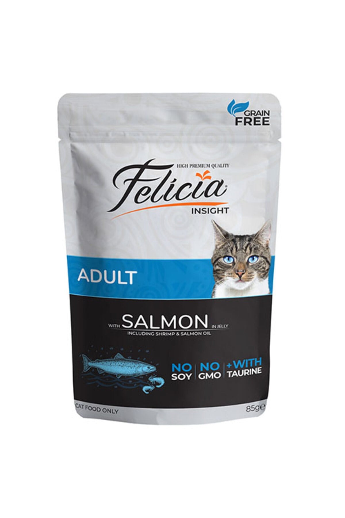 Felicia Tahılsız Somon Balıklı Kedi Yaş Maması 85 Gr 12 Adet