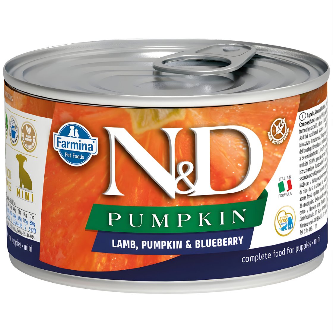 N&D Mini Balkabaklı Kuzu Etli Yavru Köpek Konservesi 140 GR