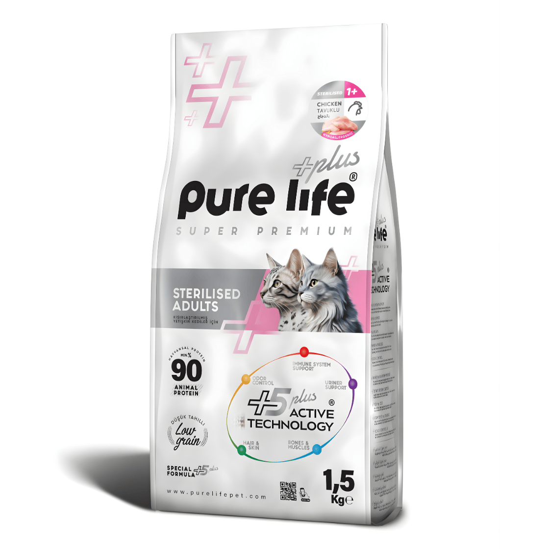 Purelife Plus Tavuklu Kısırlaştırılmış Kedi Maması 1.5kg