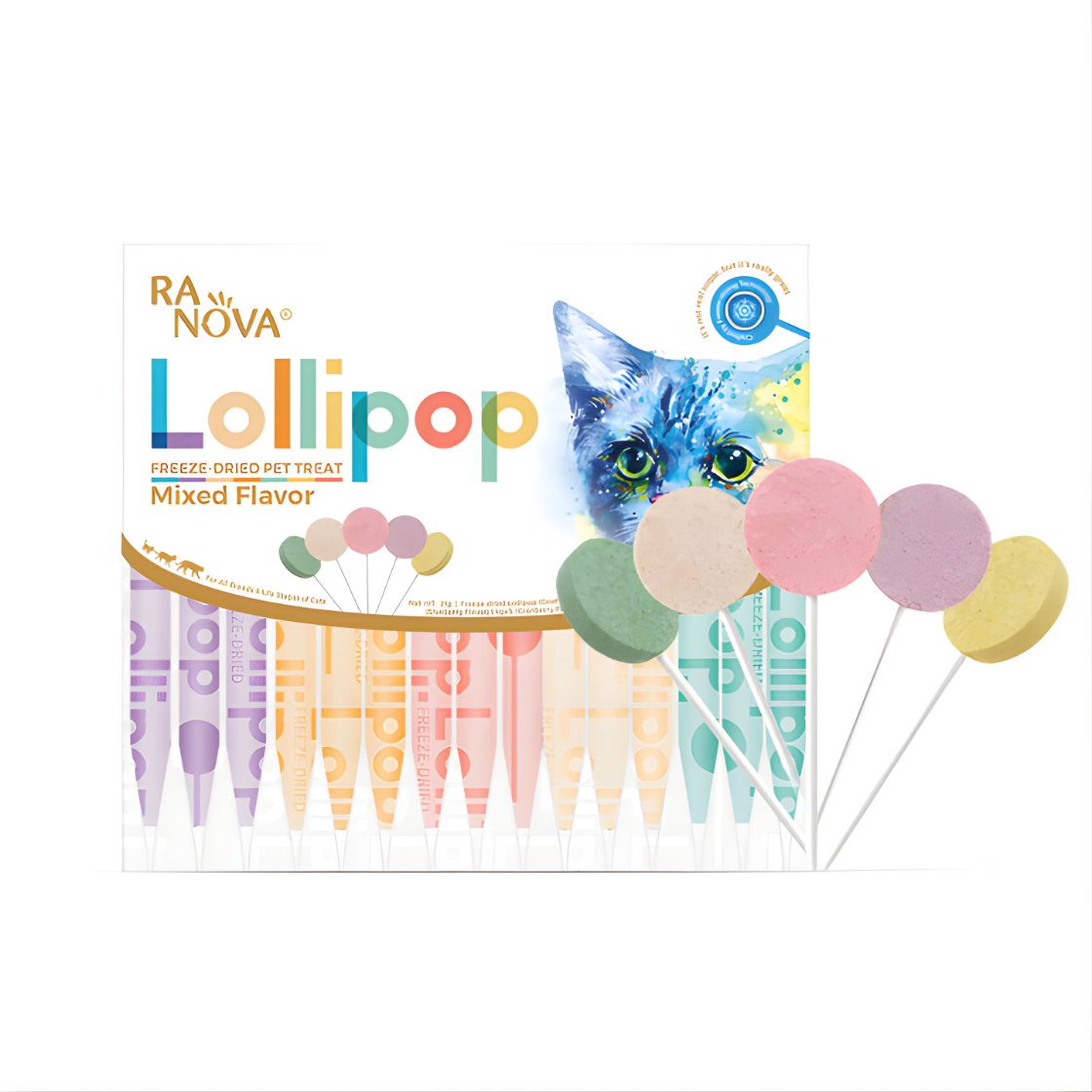 Ranova Kediler için Karışık Lezzetli Lolipop *1.4g *15'li