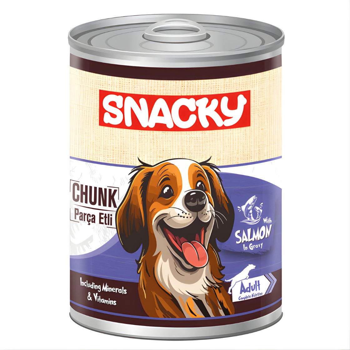 Snacky Chunk Gravy Soslu Somonlu Yetişkin Köpek Konservesi 400 Gr