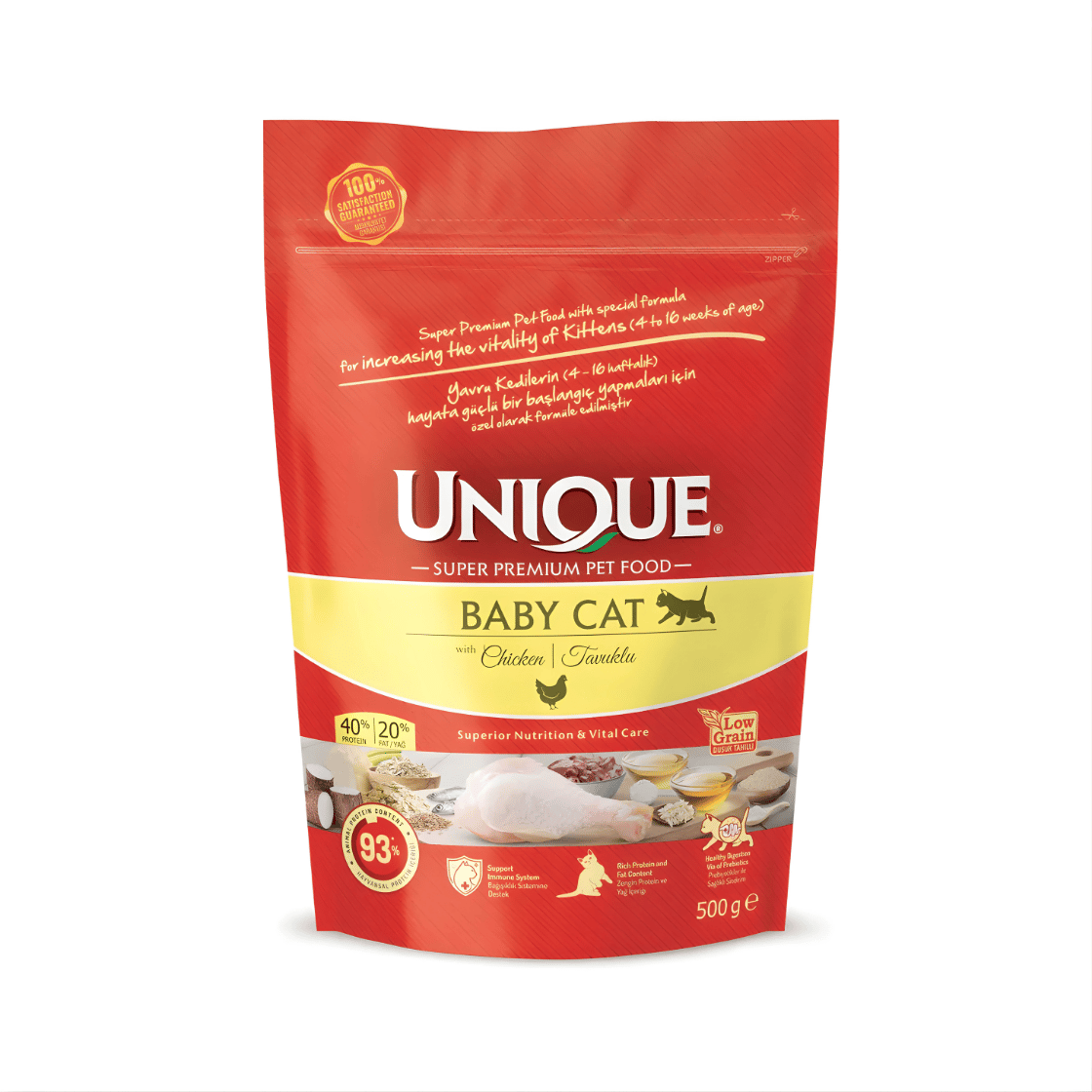 Unique Bebek Yavru Kedi Maması Tavuklu 500 gr