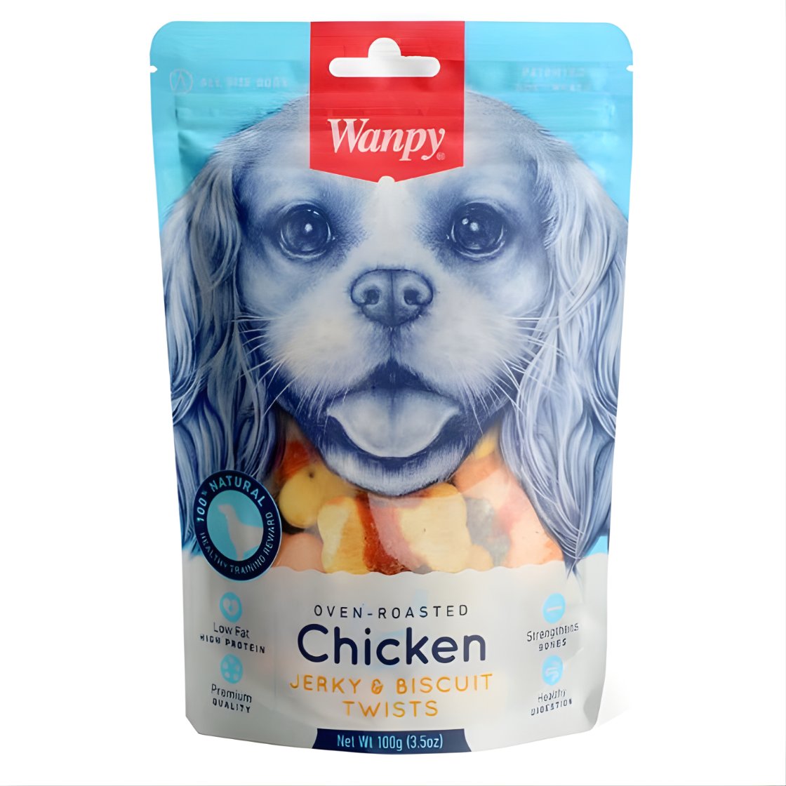 Wanpy Bisküvi Üzeri Tavuk Sargılı Köpek Ödülü 100gr