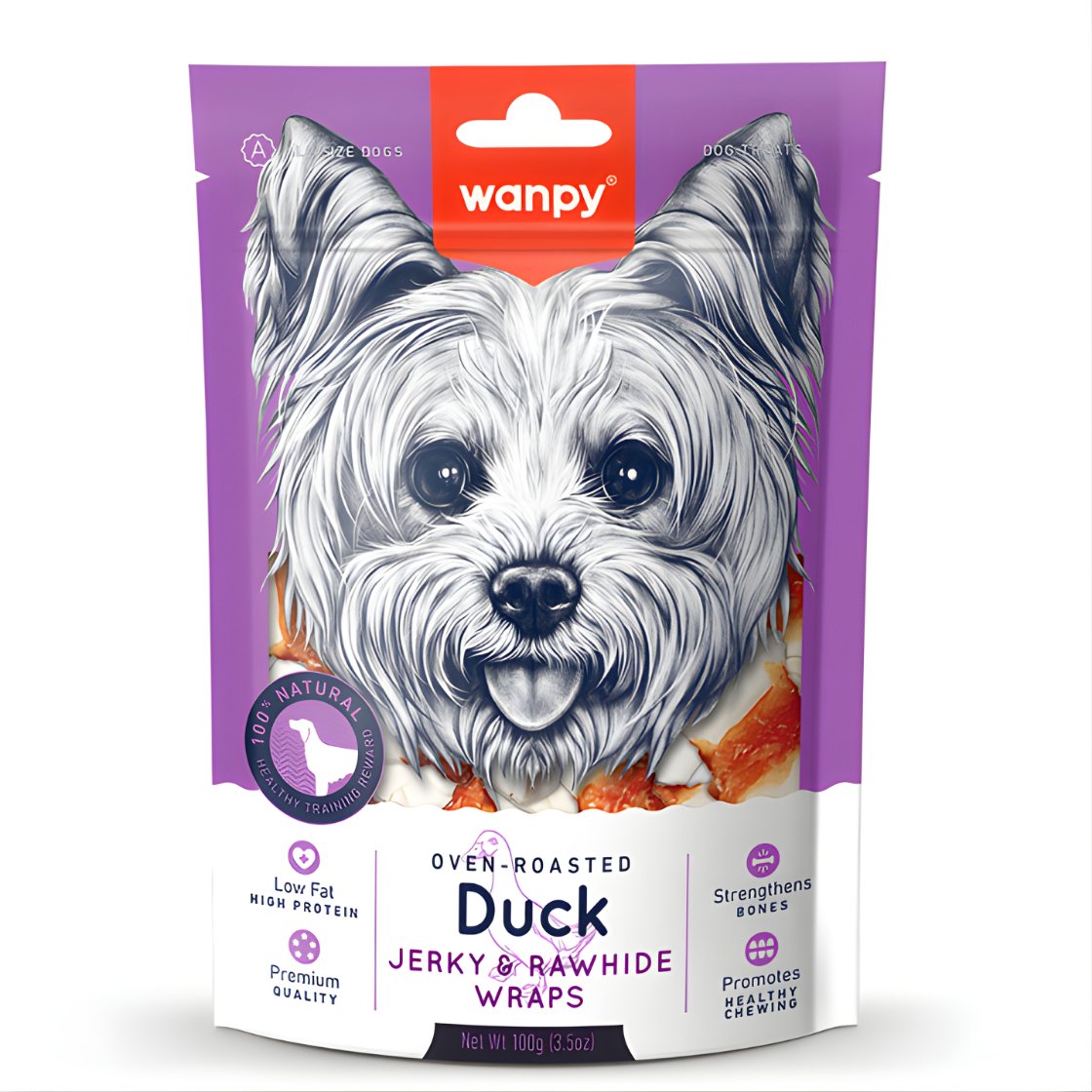 Wanpy Deri Üzerine Ördek Sarılı 100 gr Köpek Ödülü